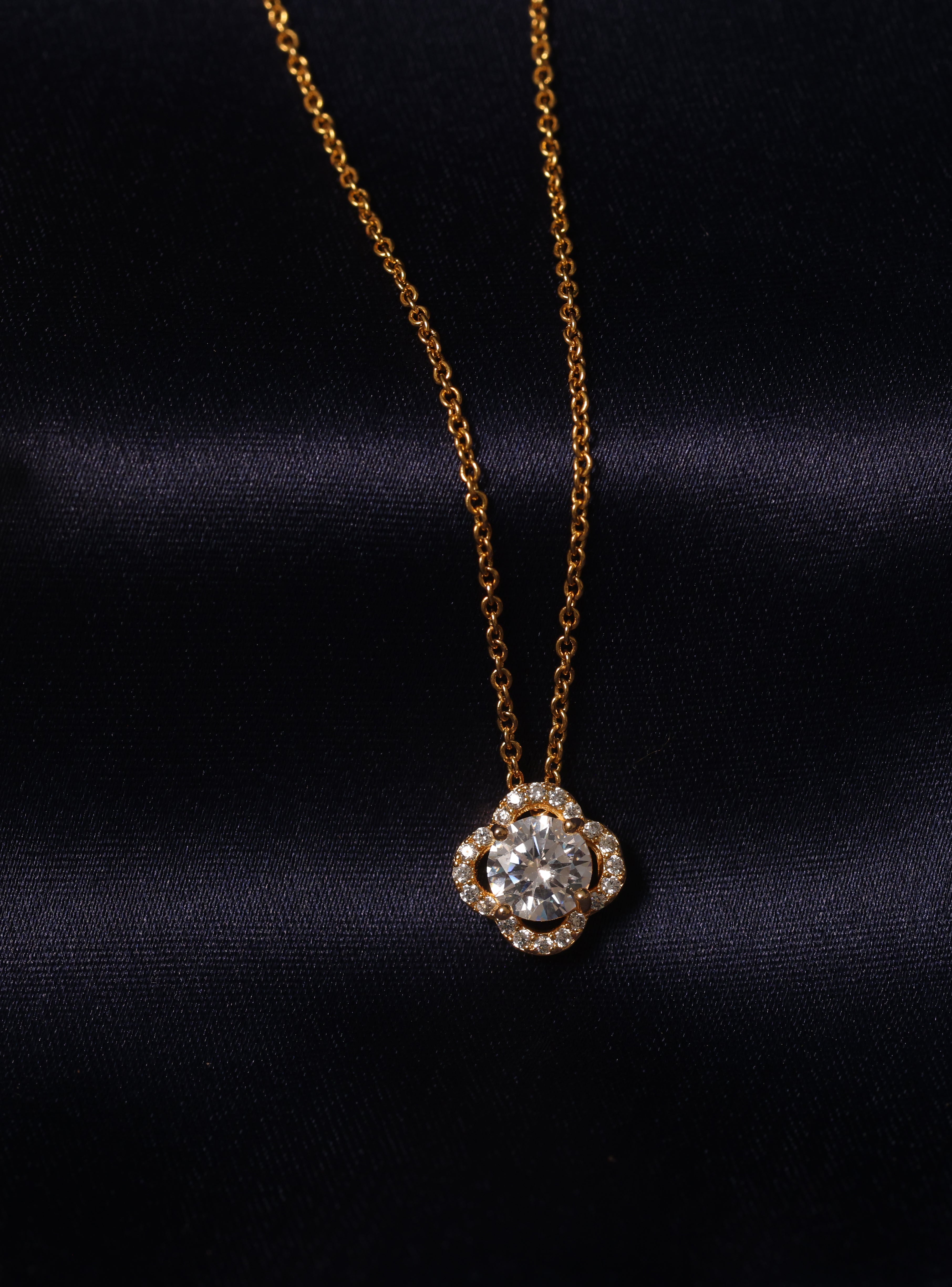 Radiant Bloom Crystal Pendant