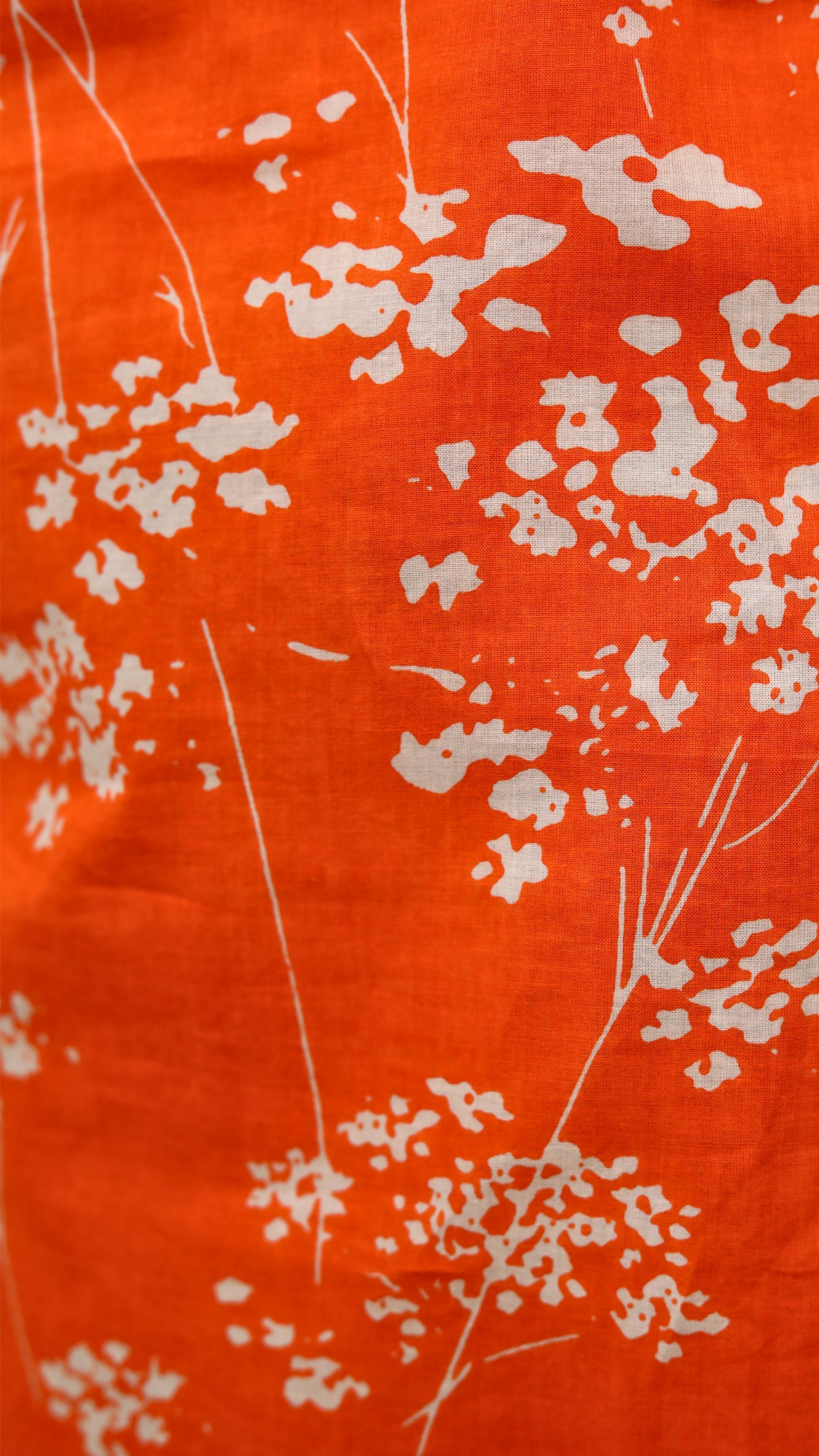 Orange Floral Corset Back Short Kurti