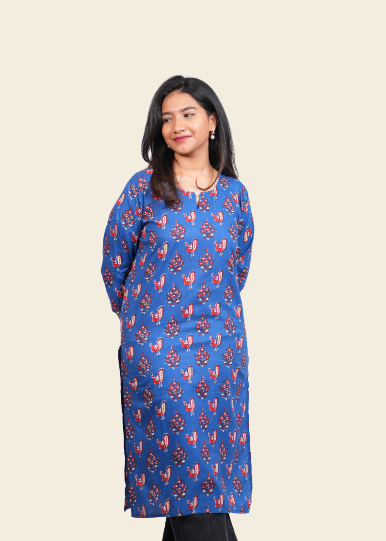 Neelika Indigo Jaipuri Kurti
