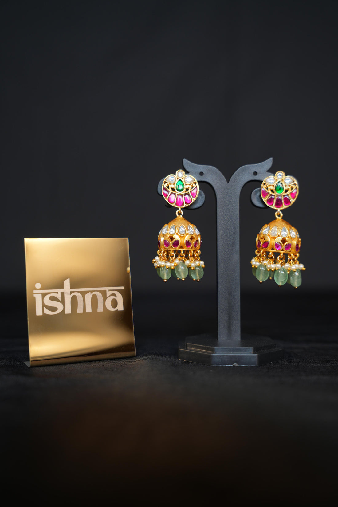 ISHNA Anvika Classic Kundan Jhumkas