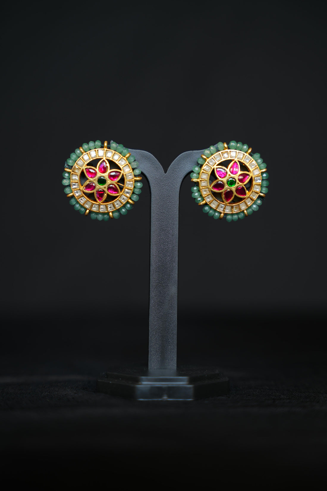 Rajputana Emerald Studs