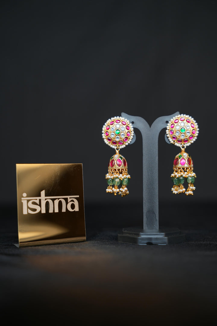 Navratna Kundan Jhumkas