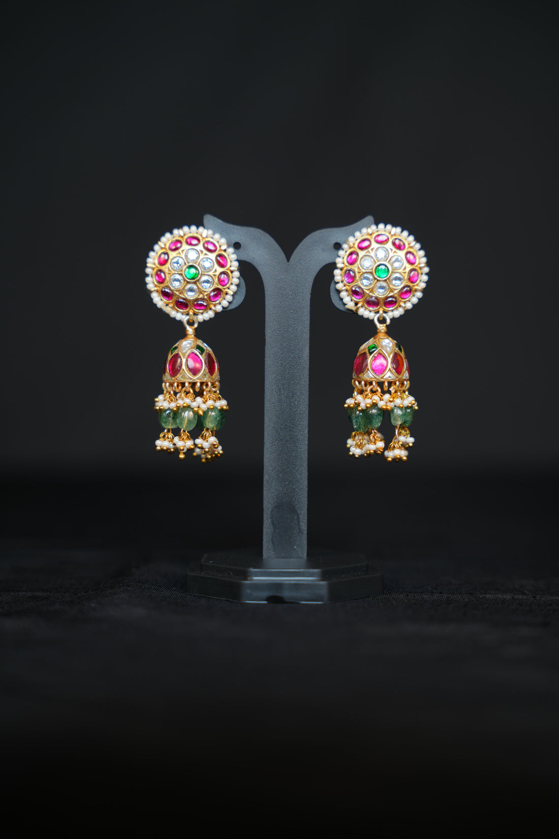 Navratna Kundan Jhumkas