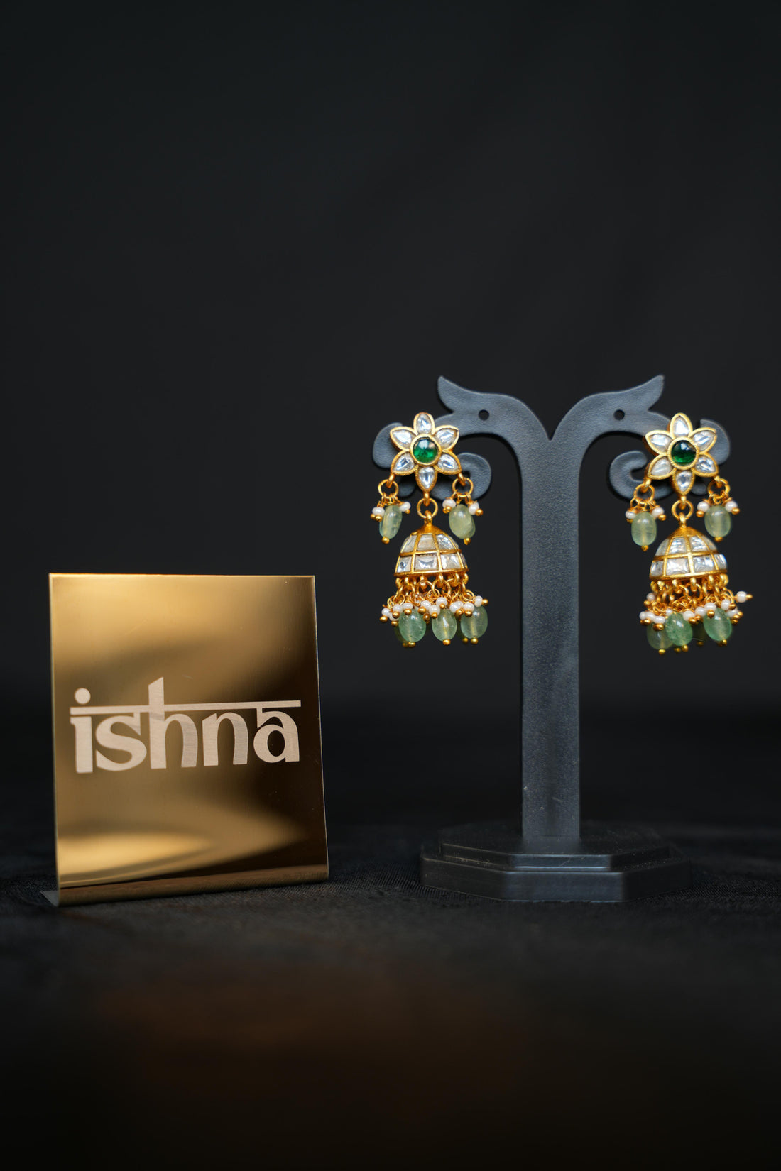 ISHNA Aarunya Floral Jhumkas