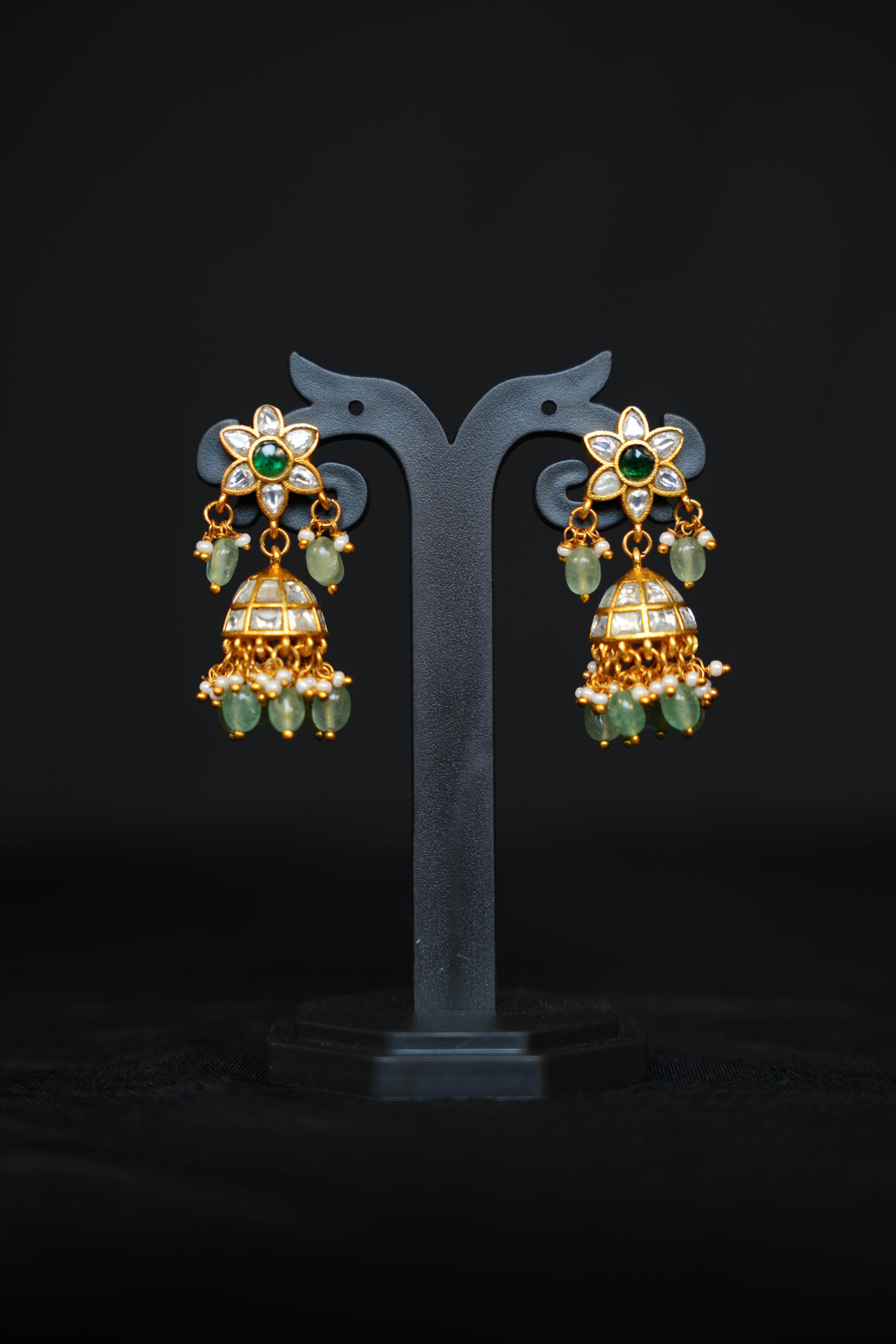 ISHNA Aarunya Floral Jhumkas
