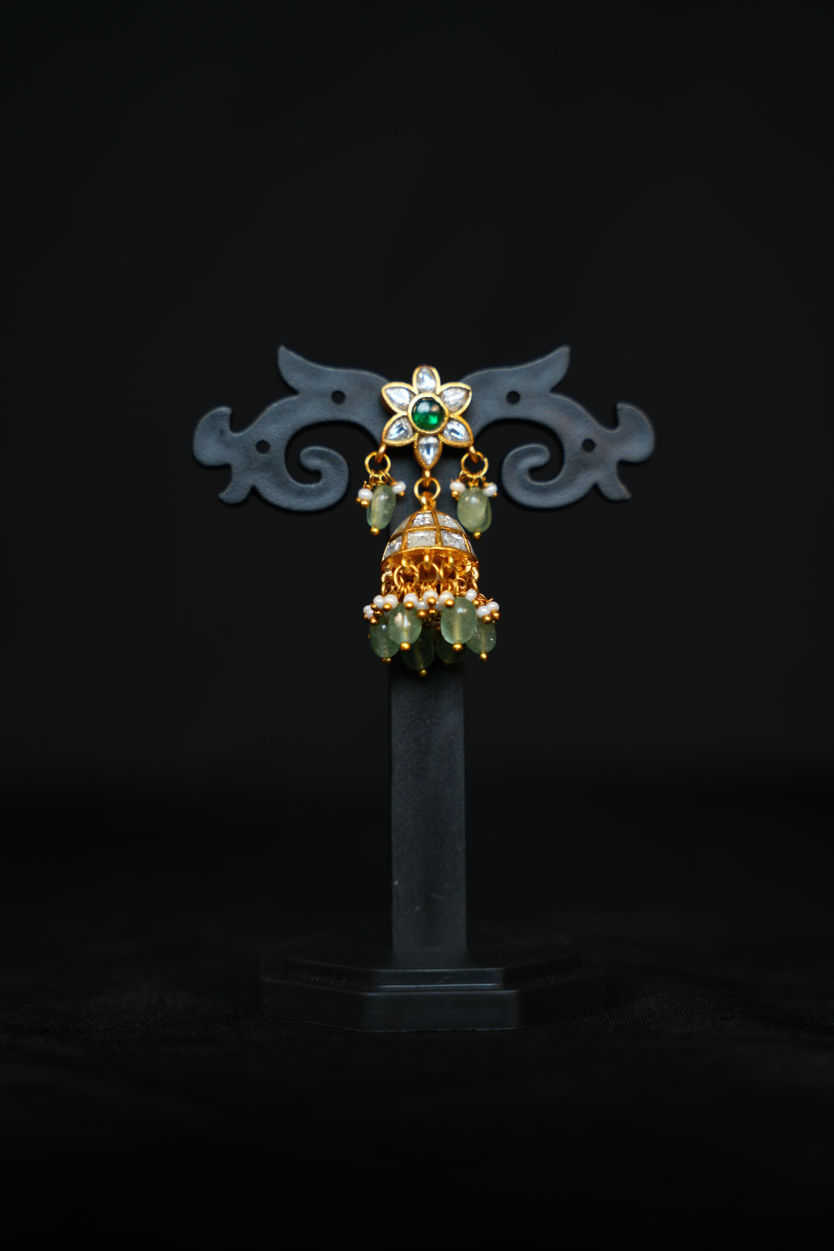 ISHNA Aarunya Floral Jhumkas