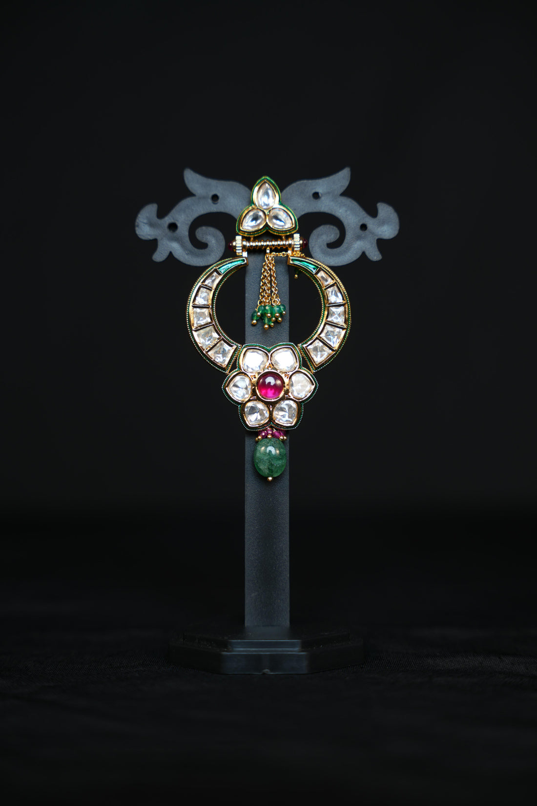 Rajputana Ruby Polki Chandbalis