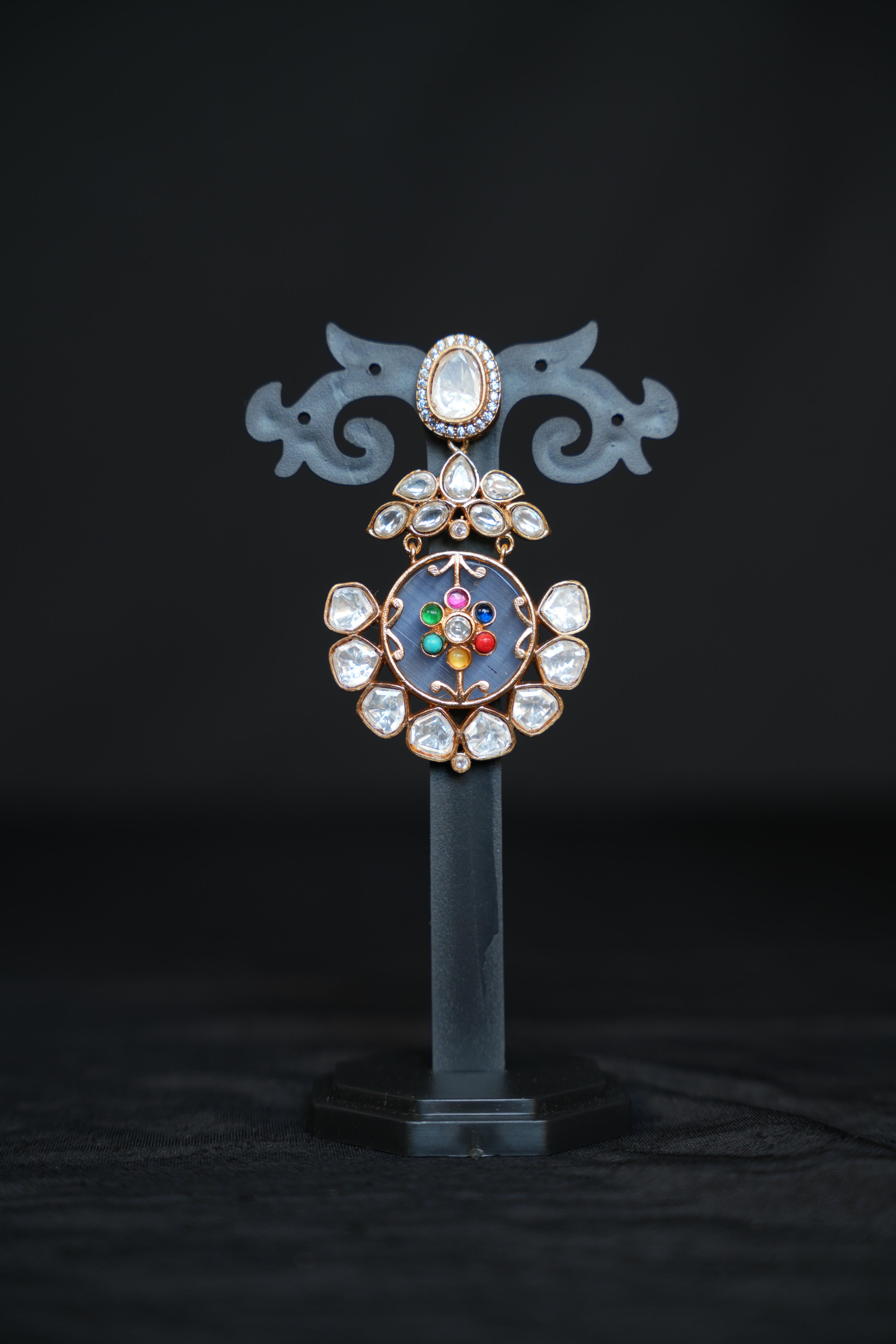 Grand Gemstone Polkis Earrings