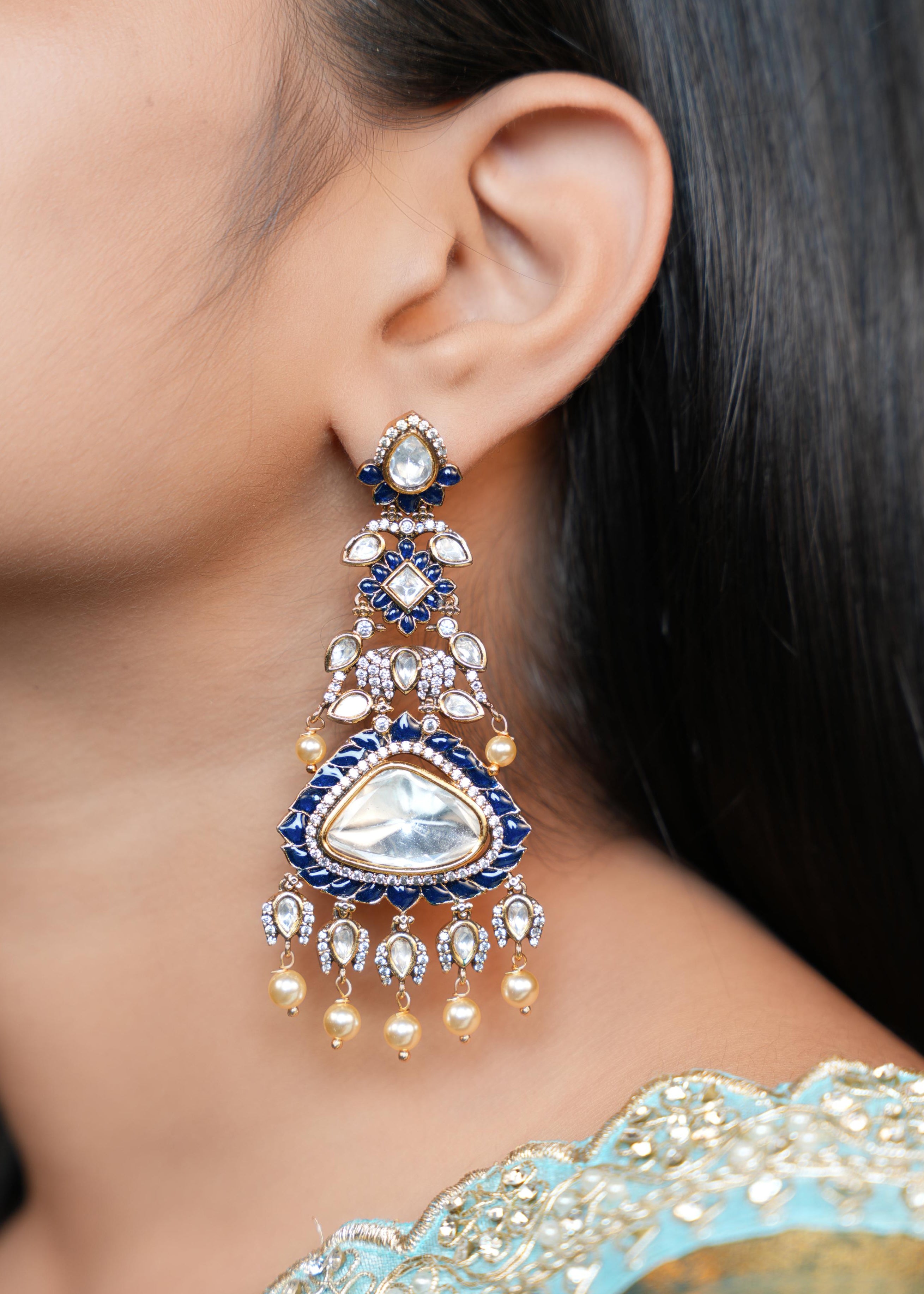 Royal Kundan Heritage Earrings