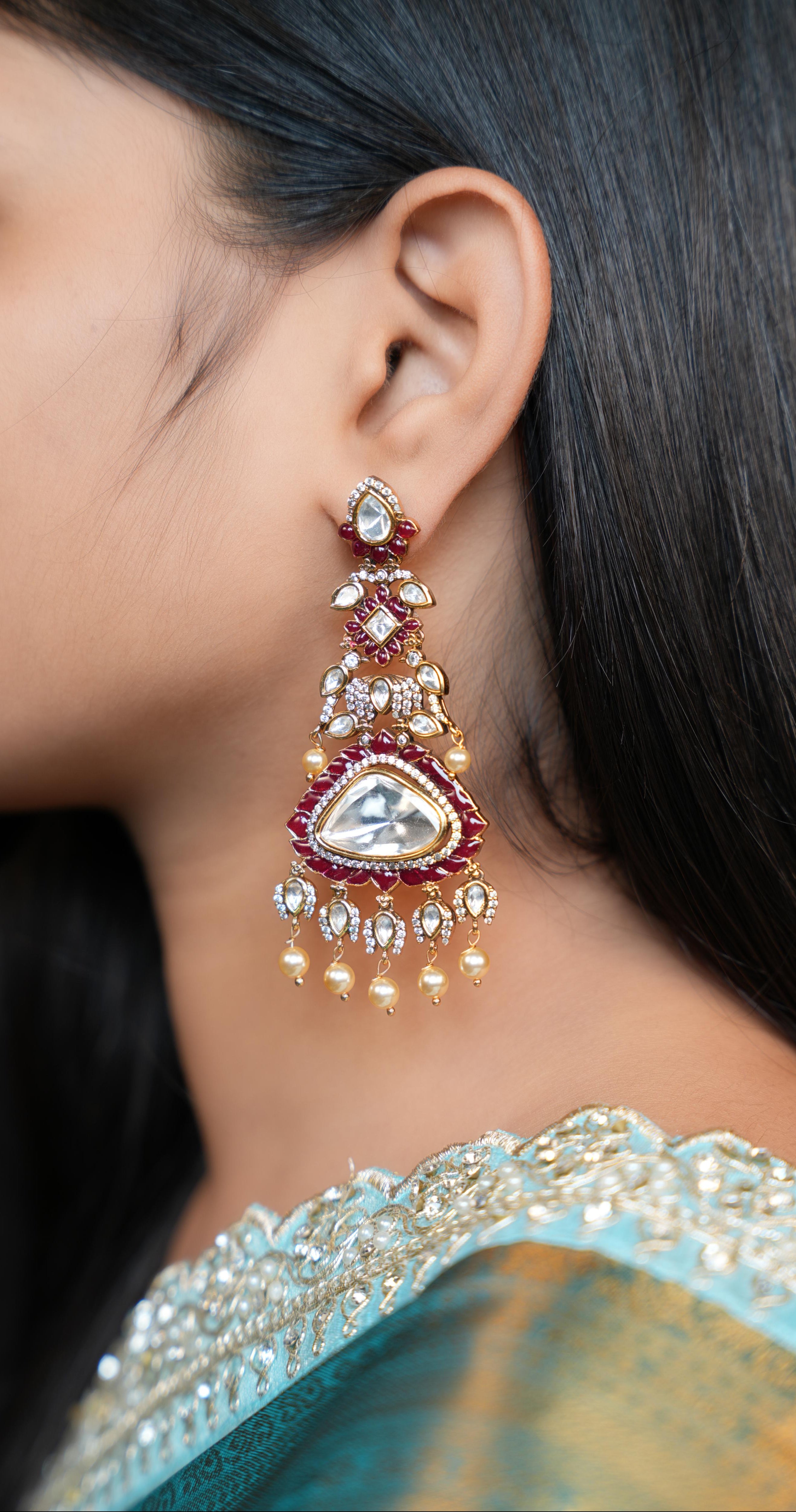 Royal Kundan Heritage Earrings