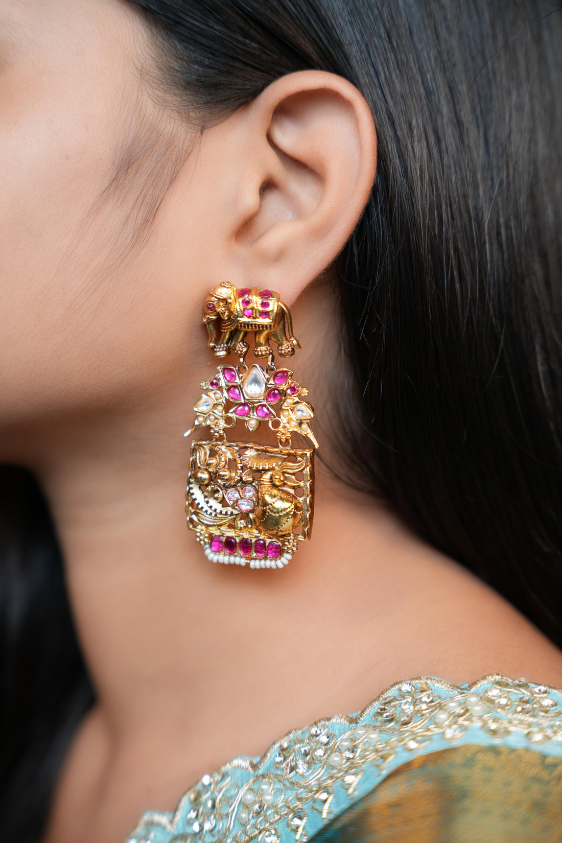 Grand Gaja Heritage Earrings