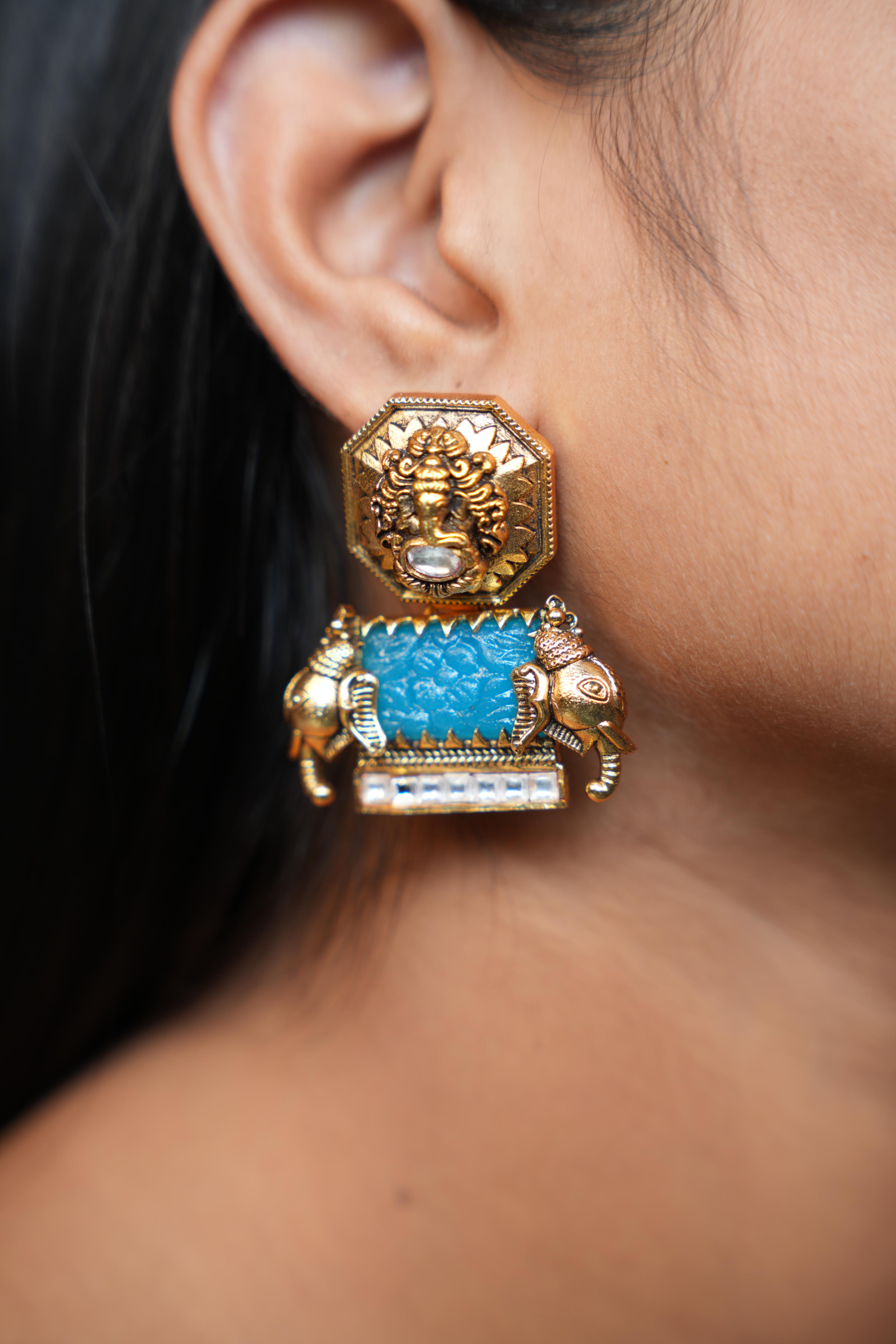 Gajraaj kundan Earrings