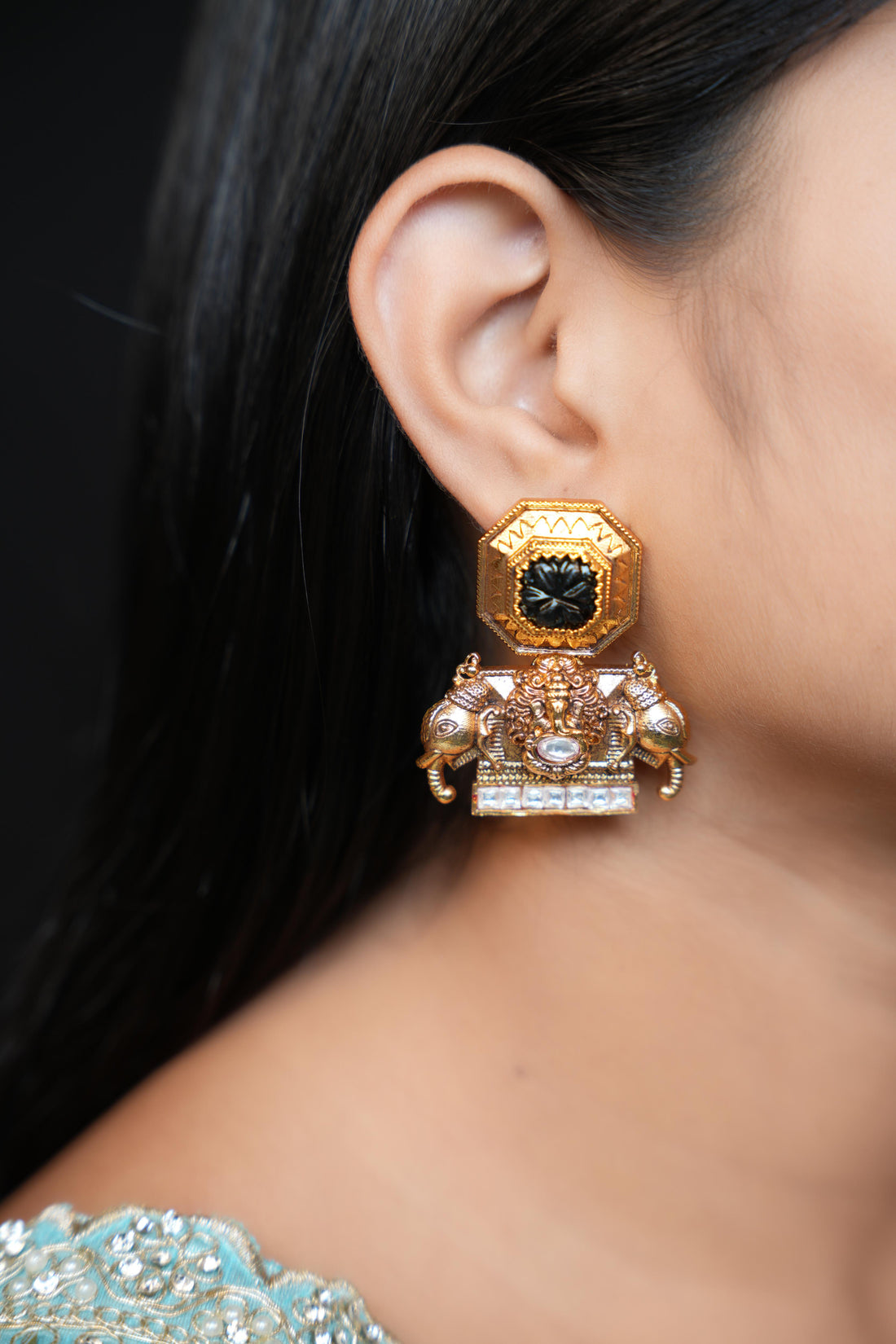 Gajraaj kundan Earrings
