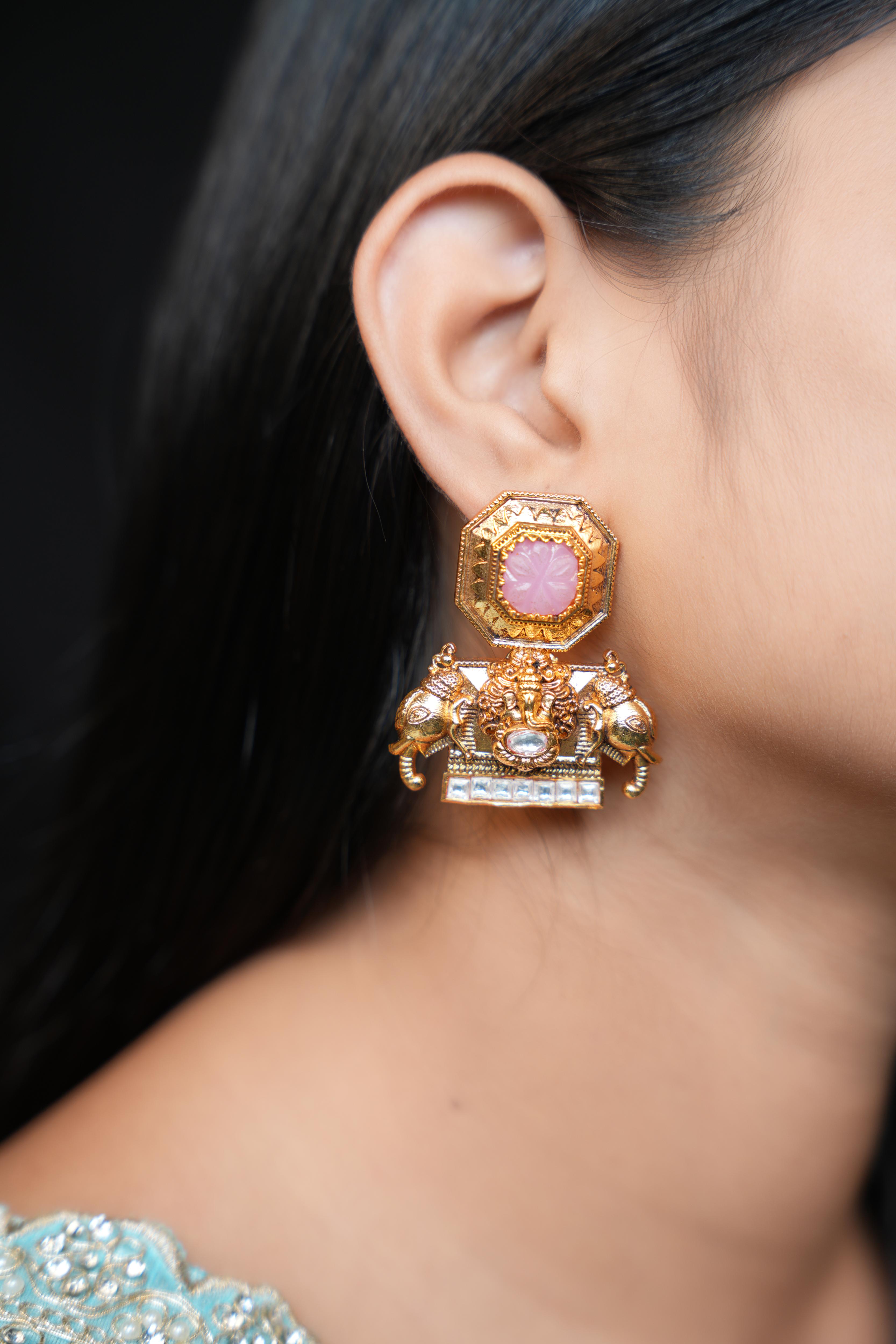 Gajraaj kundan Earrings