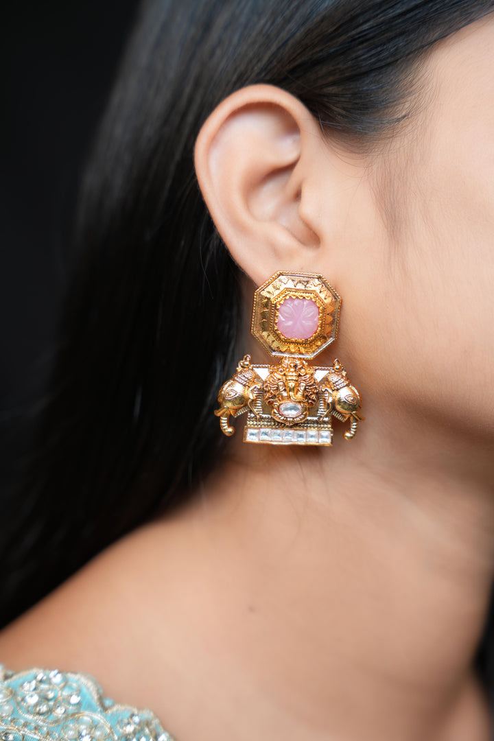 Gajraaj kundan Earrings