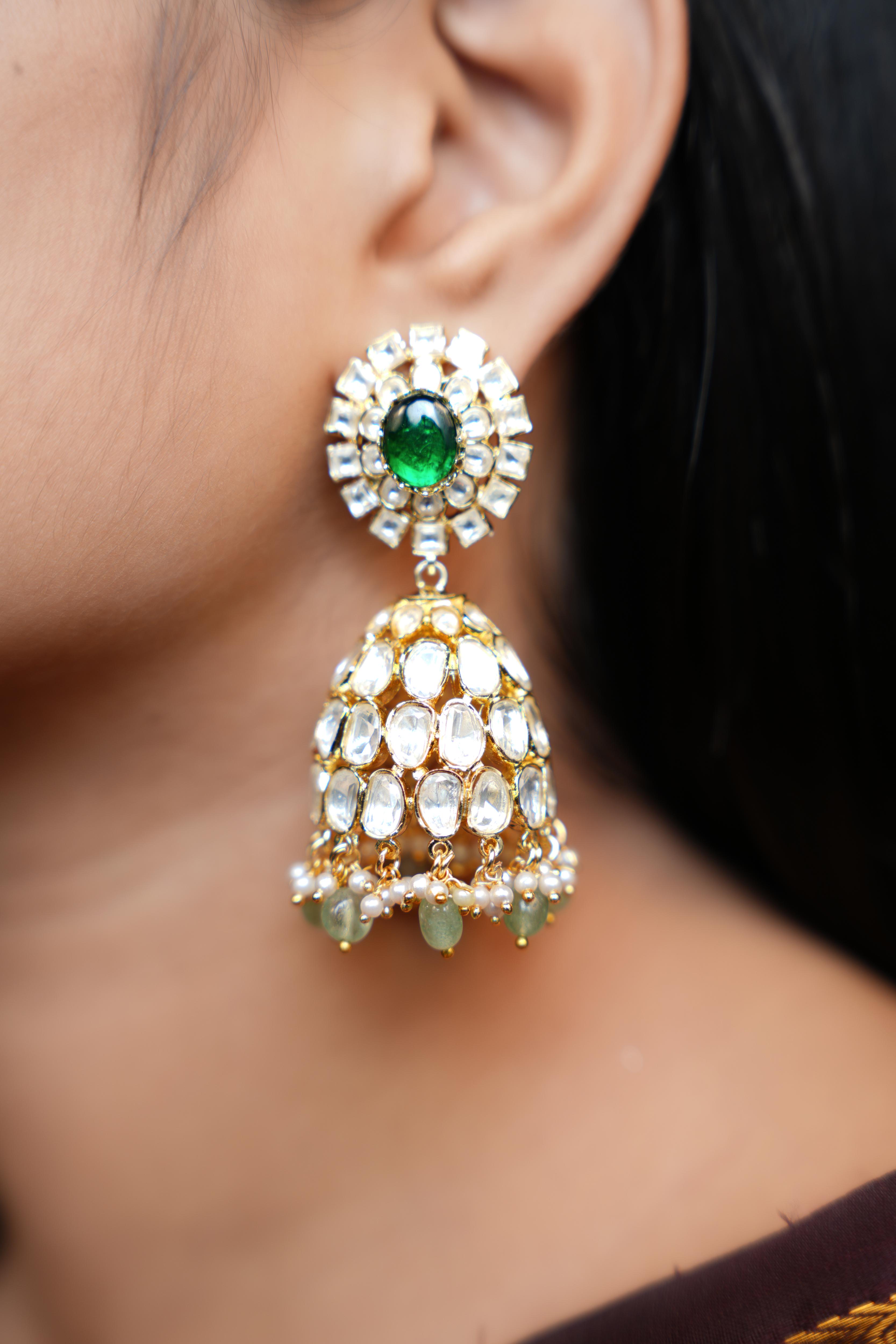 Heritage Regal Polki Jhumkas