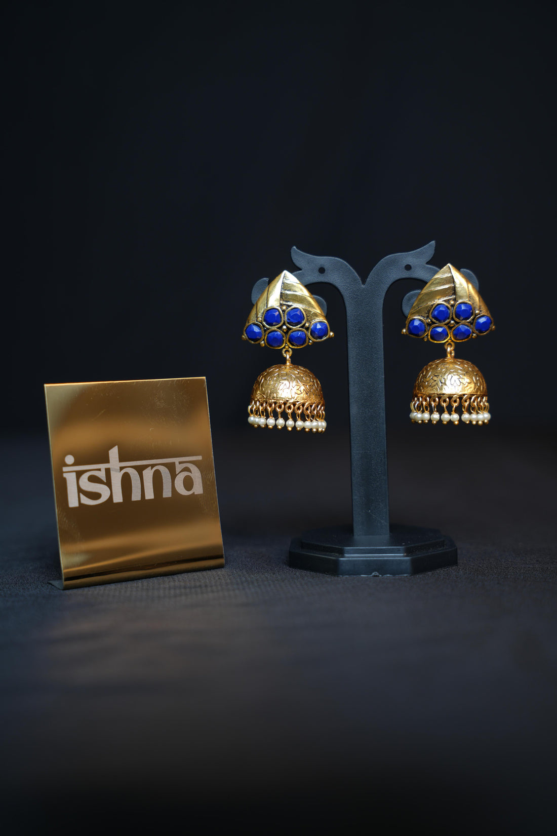 Kundan Pearl Jhumkas