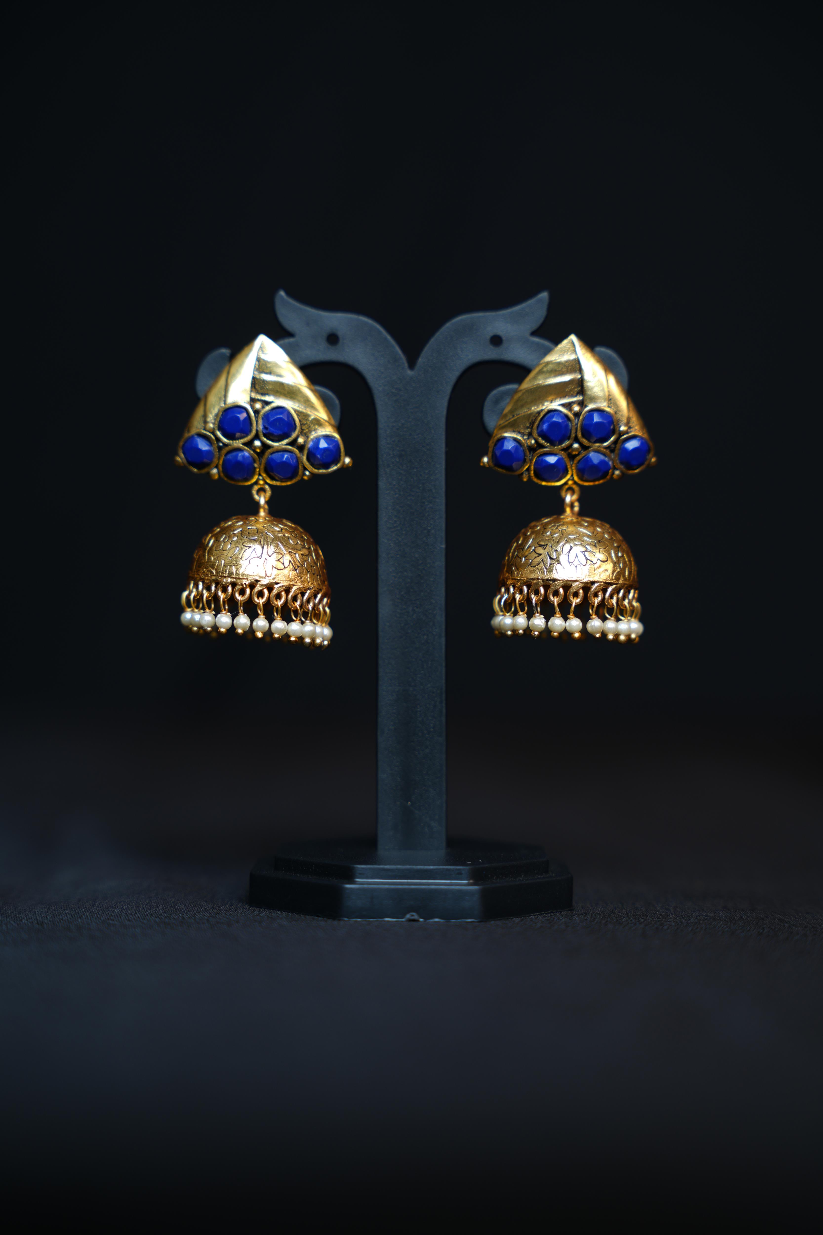 Kundan Pearl Jhumkas