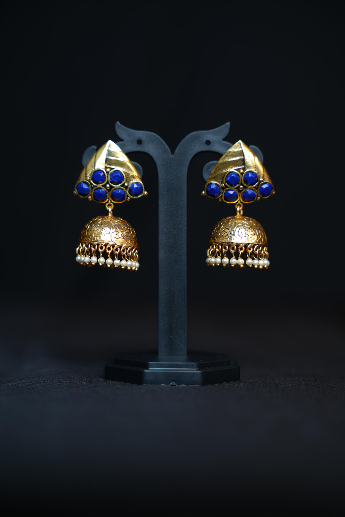 Kundan Pearl Jhumkas