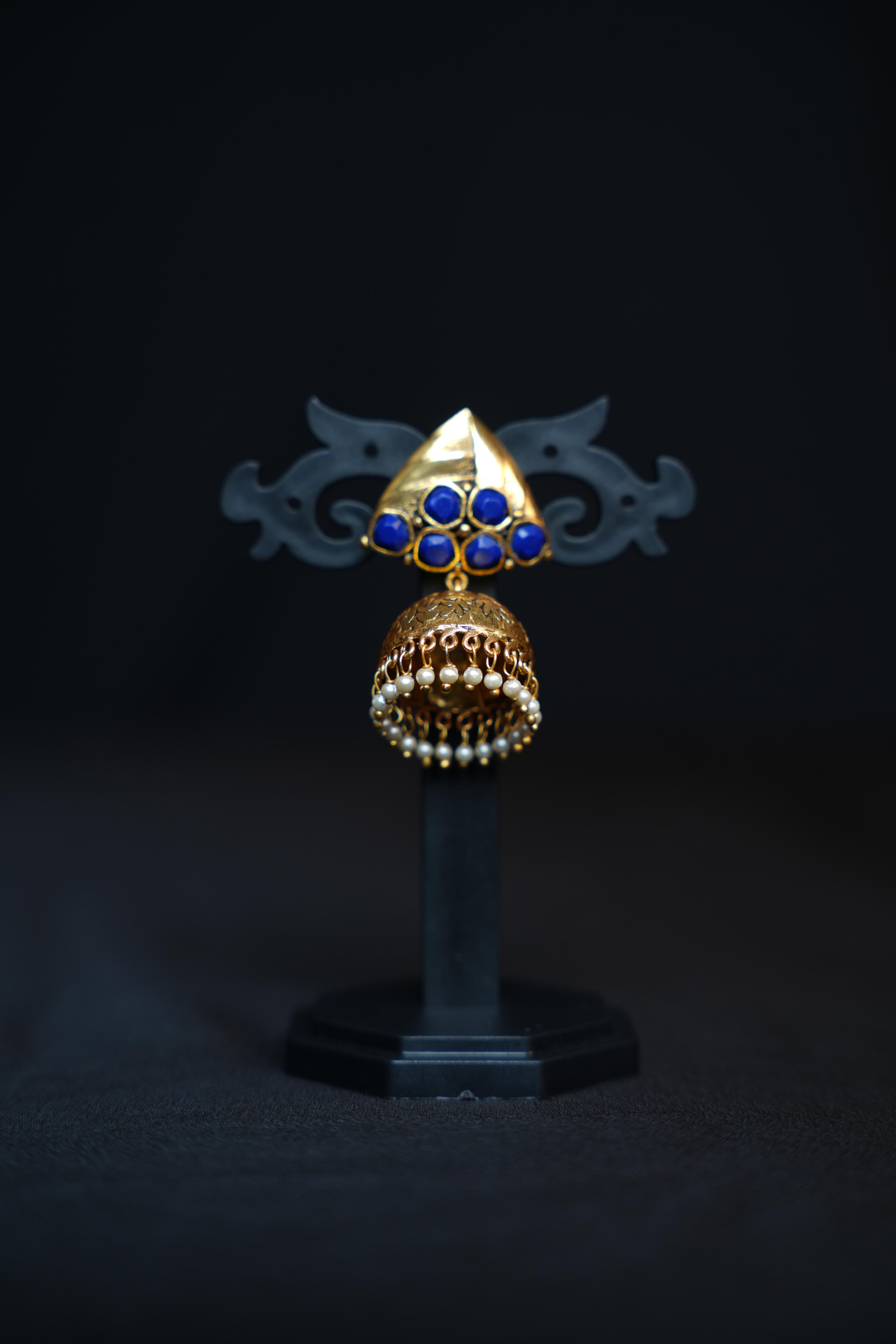 Kundan Pearl Jhumkas