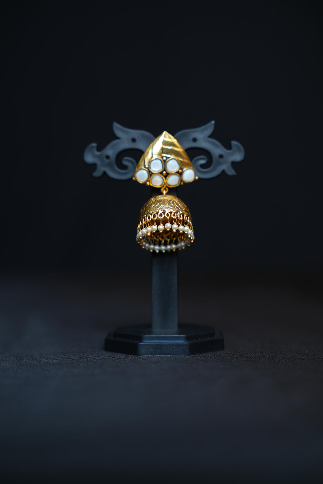 Kundan Pearl Jhumkas