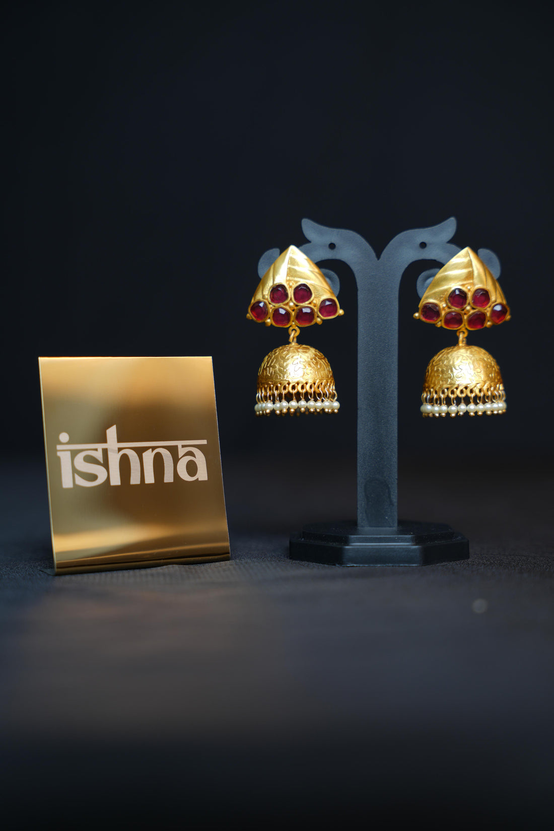 Kundan Pearl Jhumkas