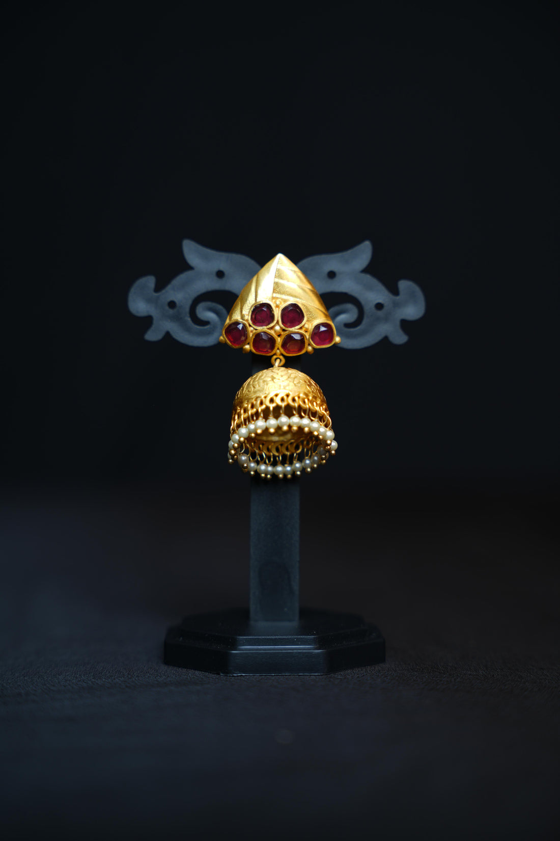 Kundan Pearl Jhumkas