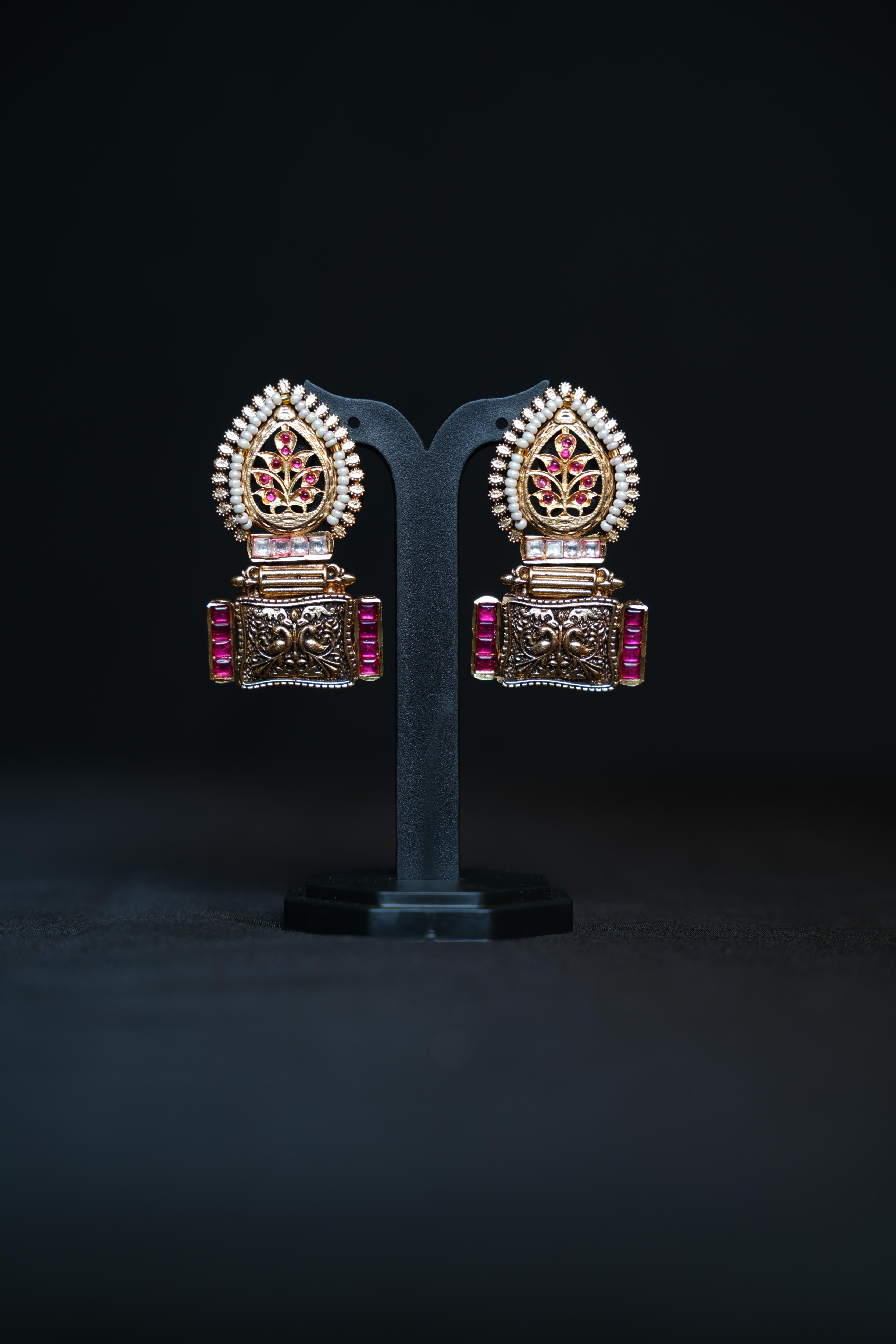 Royal Temple Box Earrings