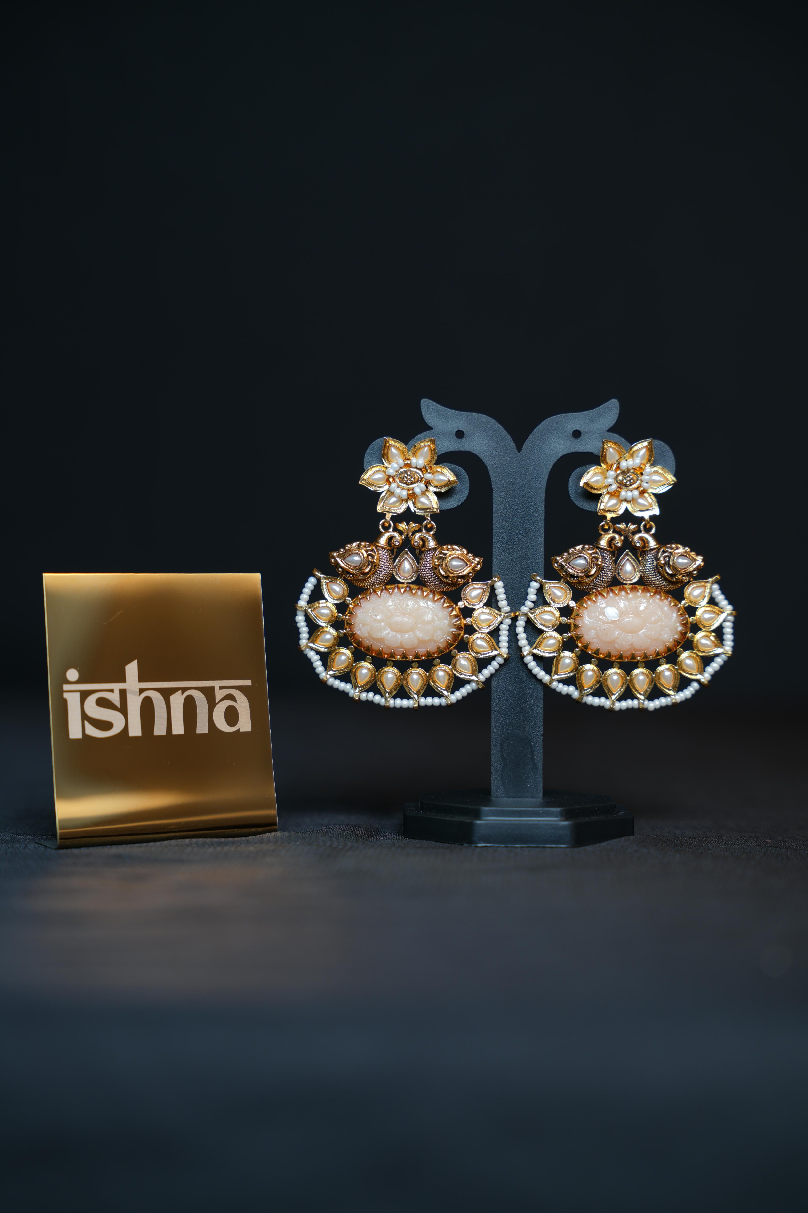 ISHNA Ivory Chandbalis  Earrings