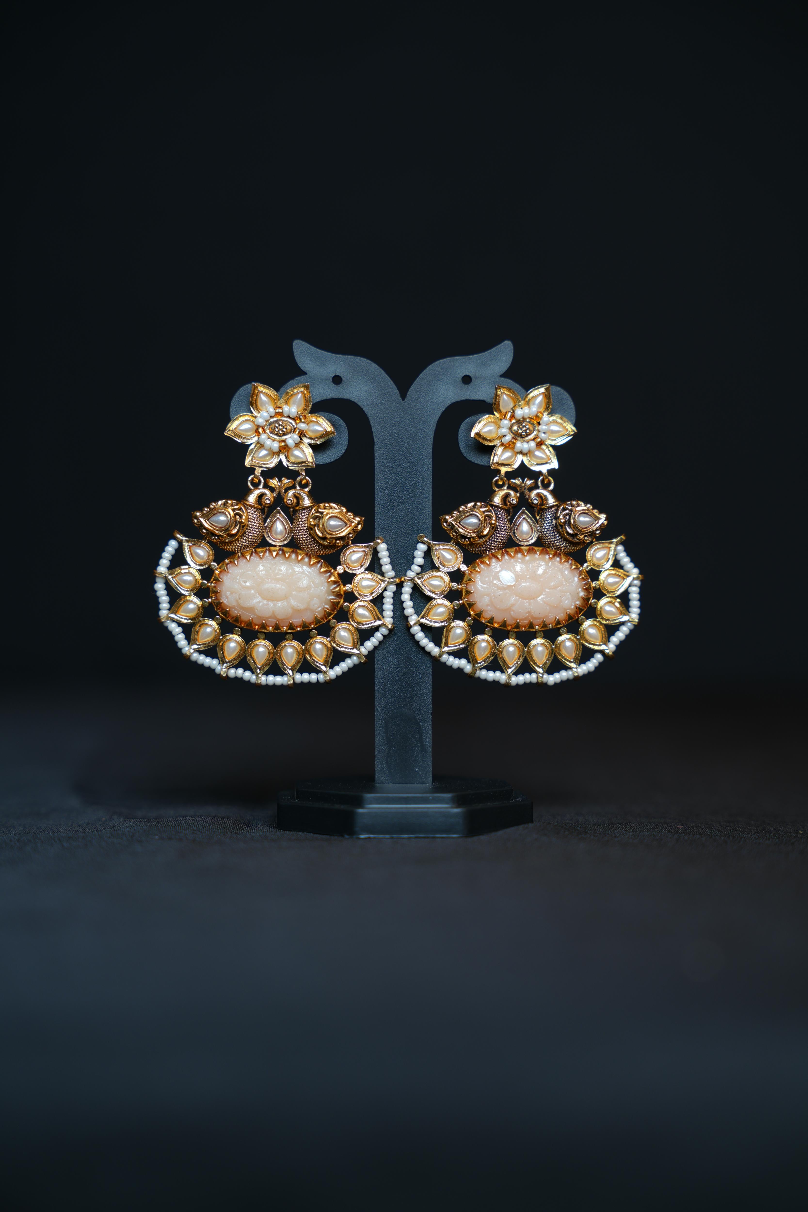 ISHNA Ivory Chandbalis  Earrings