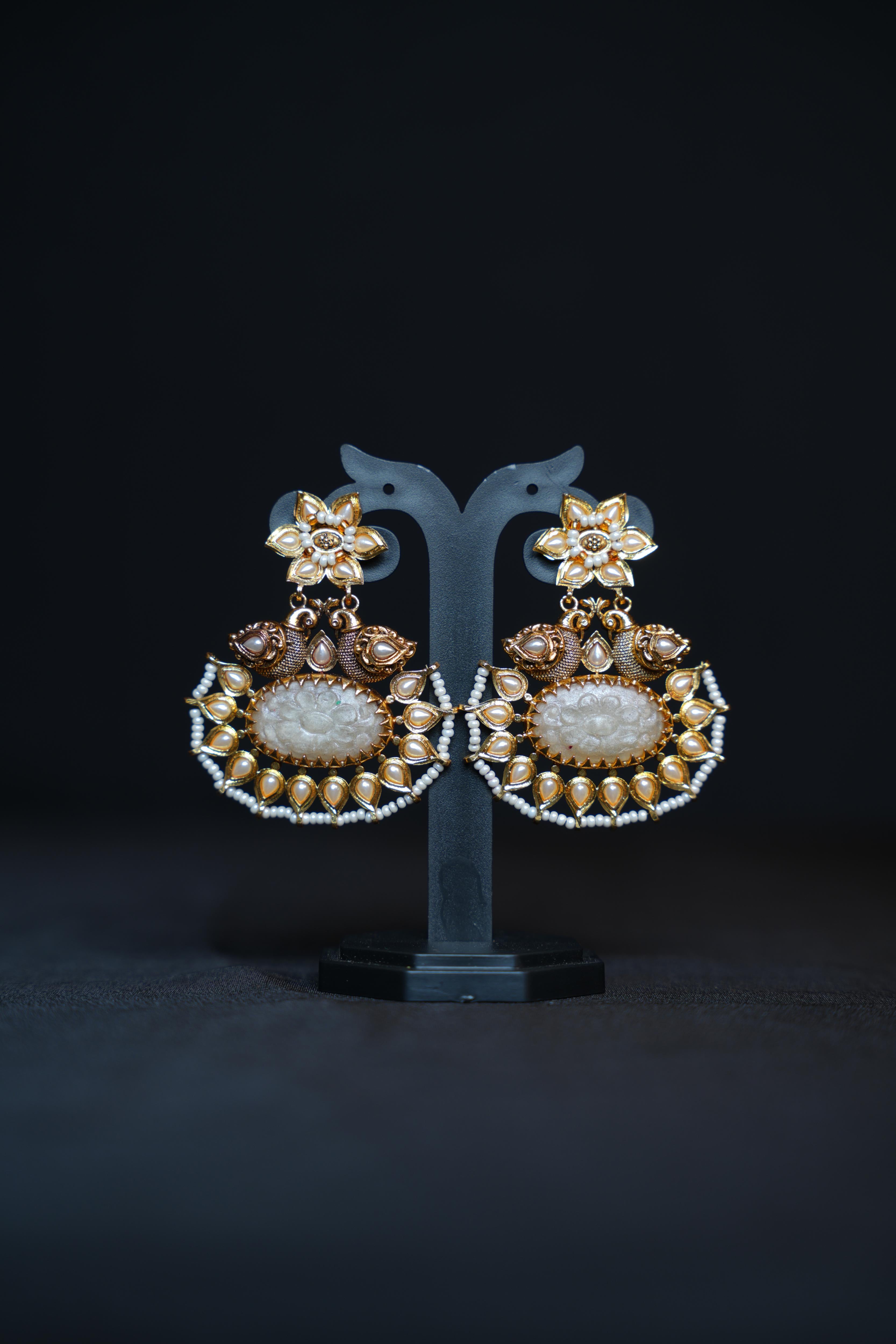 ISHNA Ivory Chandbalis  Earrings