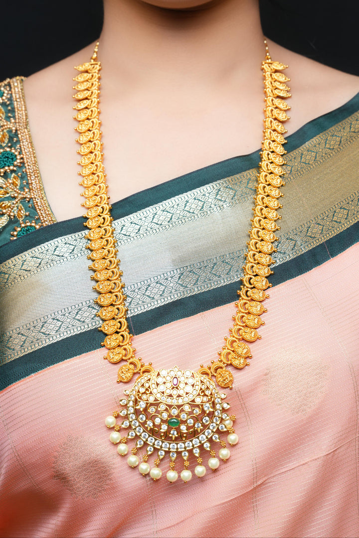 Grandeur Pearl Antique Haaram Set