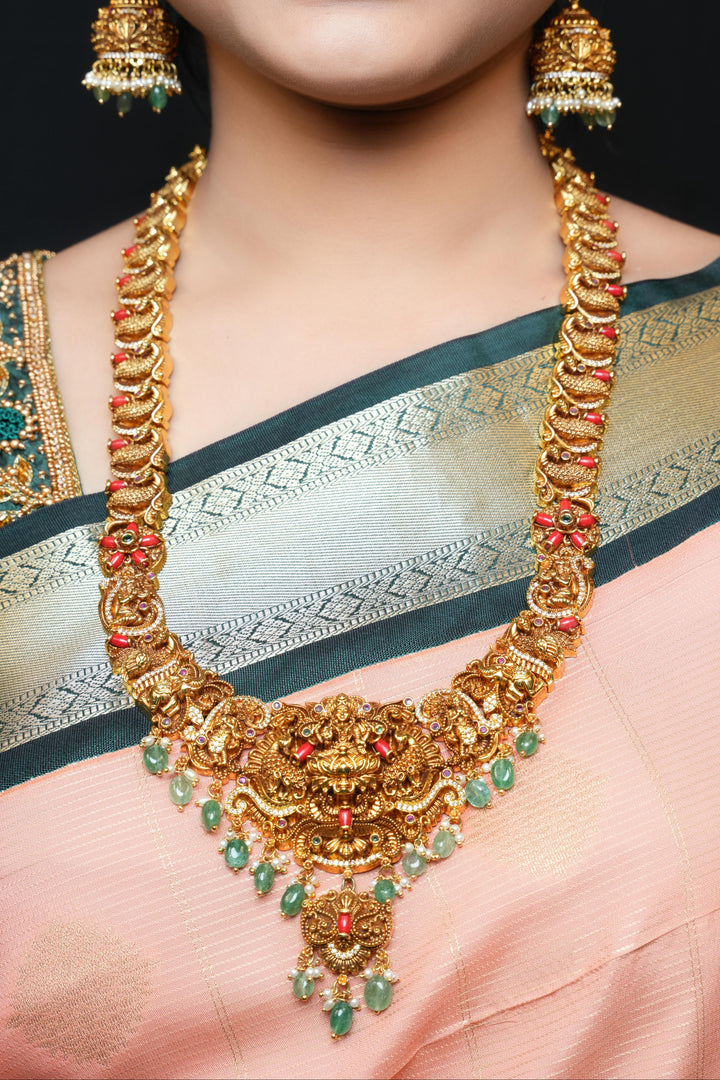 ISHNA Kumudini Traditional Ruby Bridal Set
