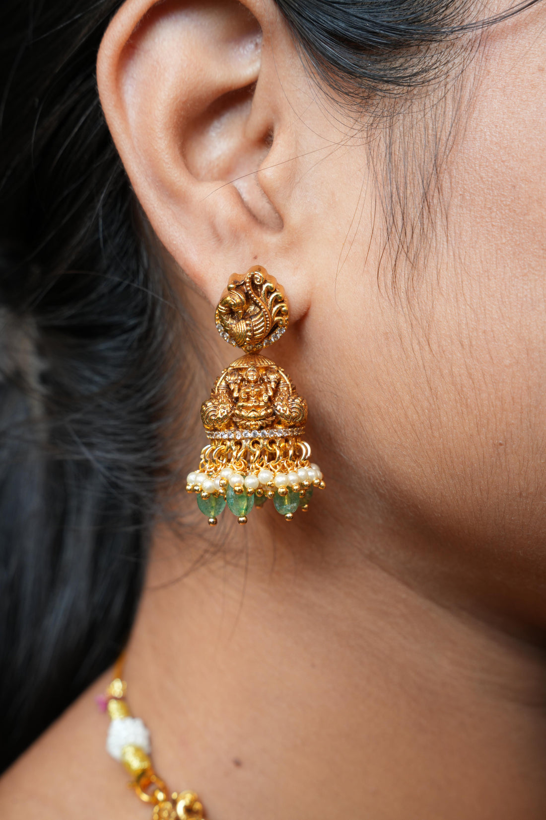ISHNA Rajarajeshwari Antique Lakshmi Haaram Set