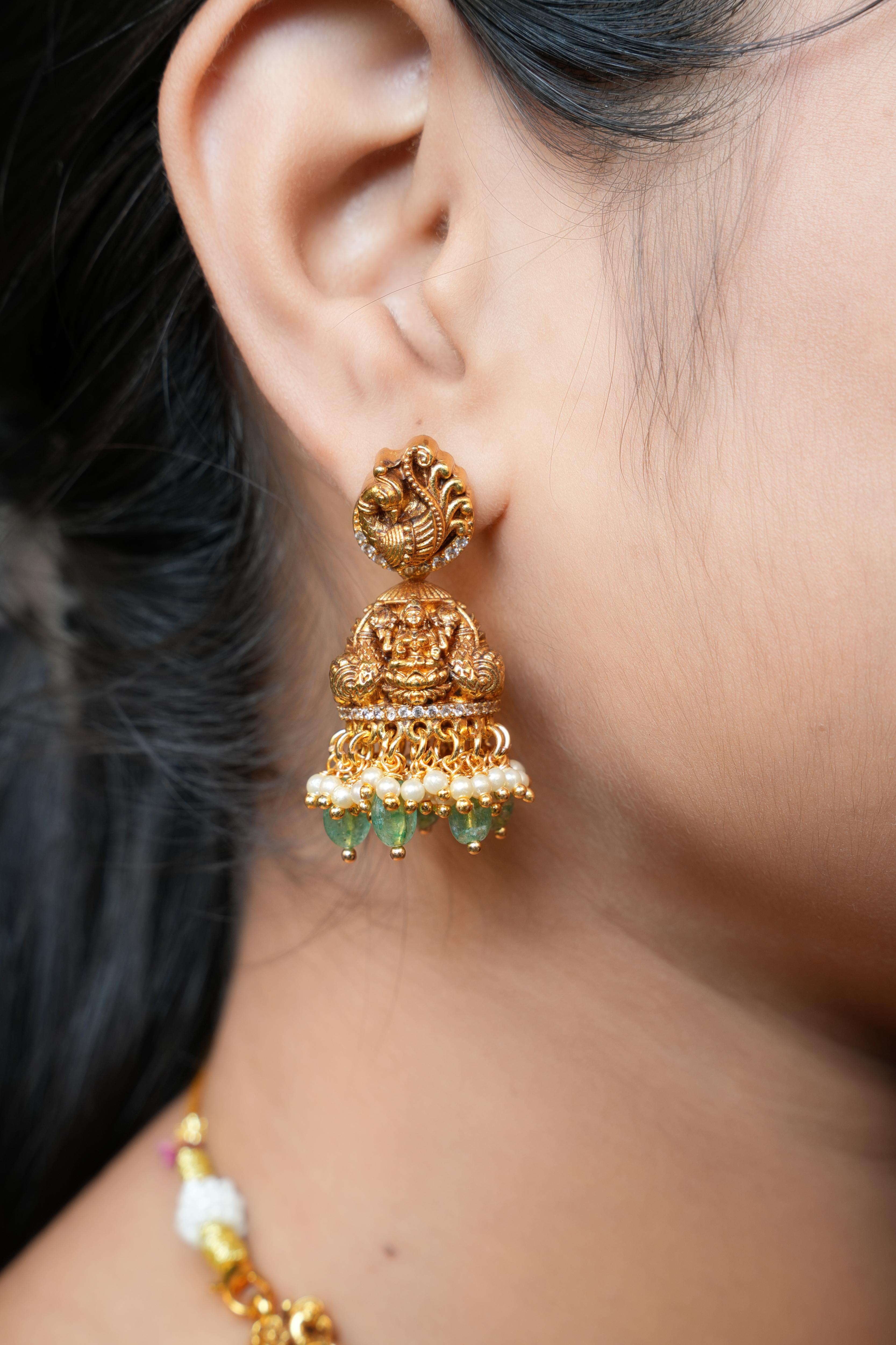 Divine Lakshmi Temple Bridal Combo Set