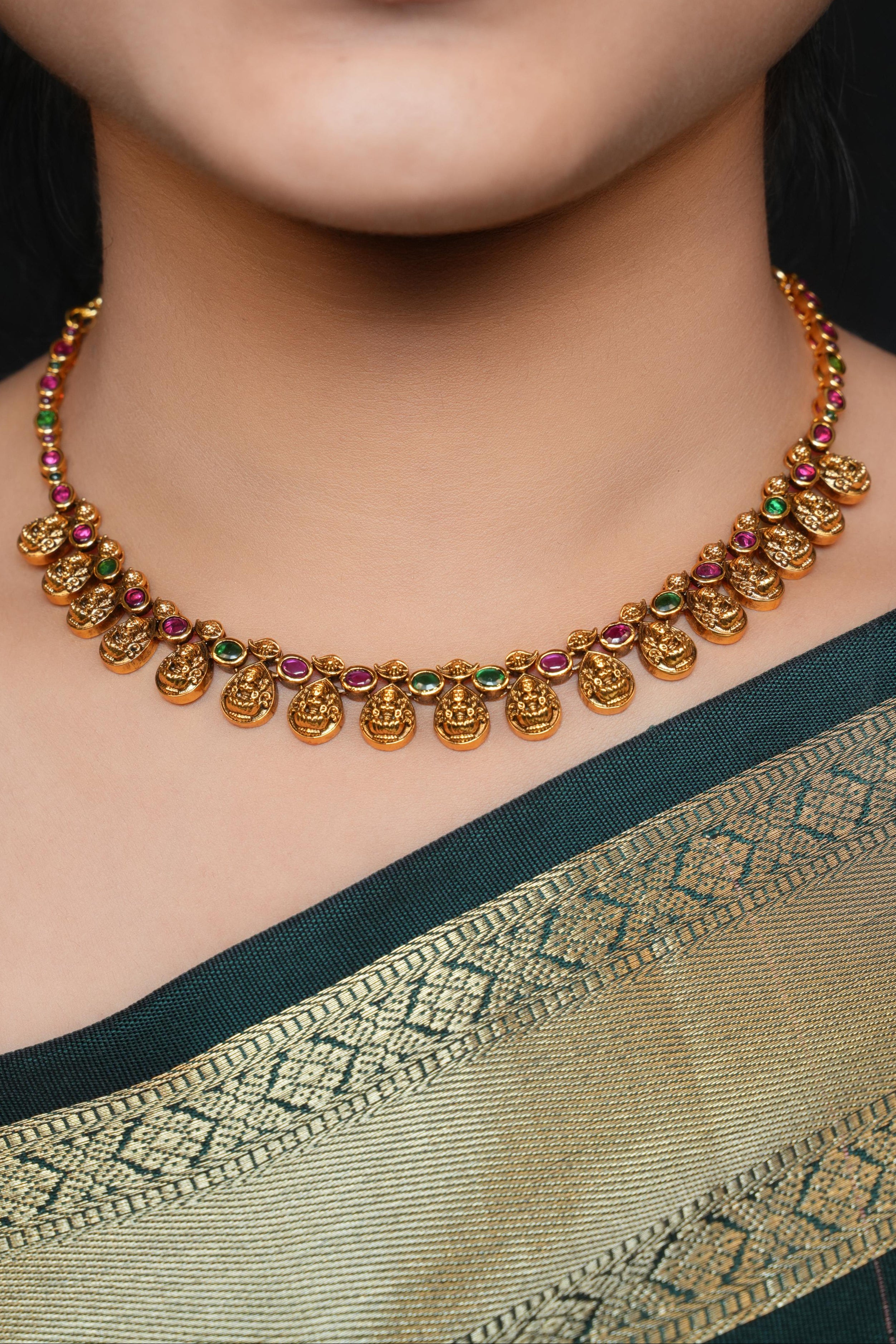 Antique Lakshmi  Necklace Set