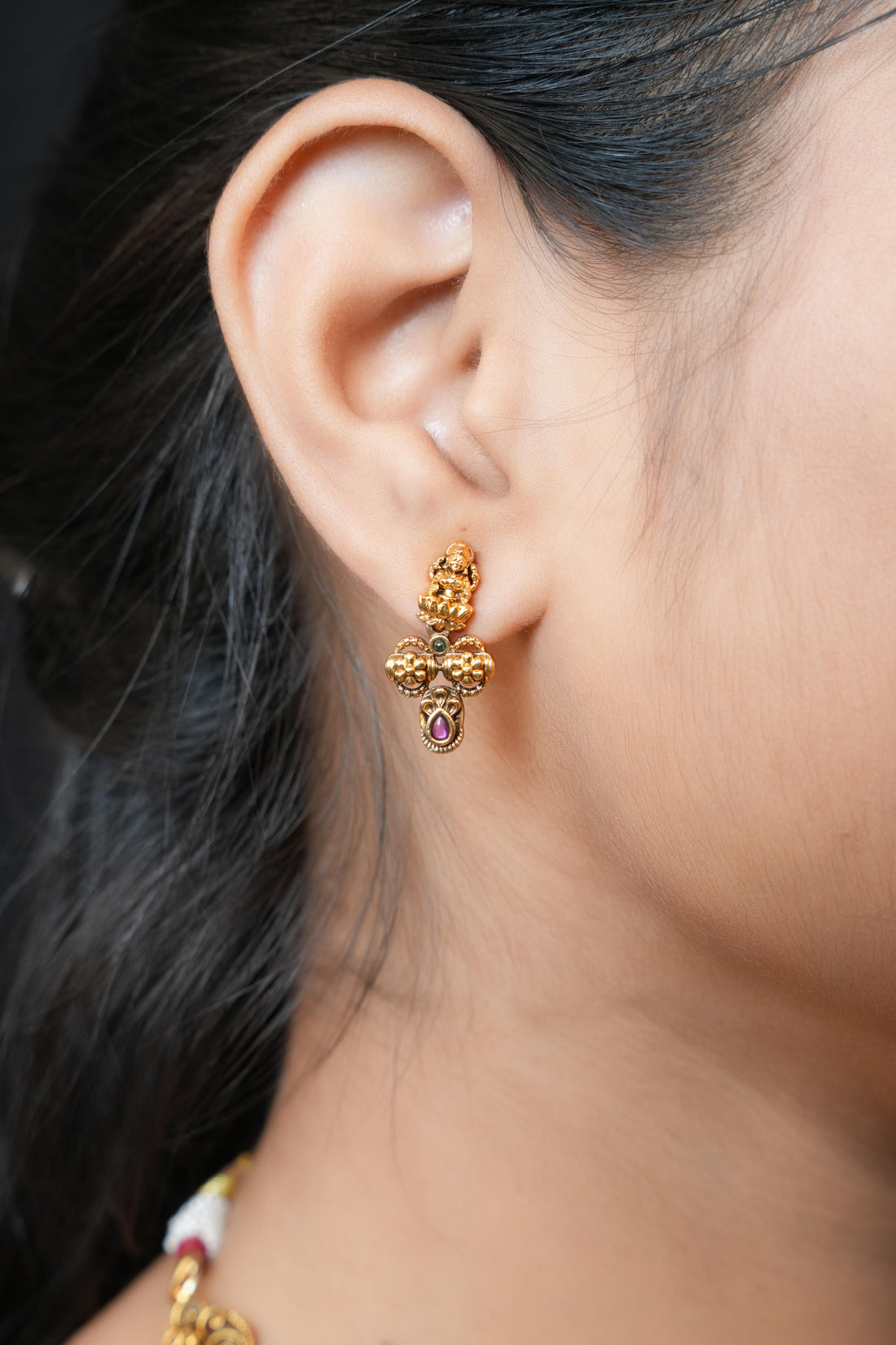 ISHNA Nakshatra Antique Temple Necklace Set