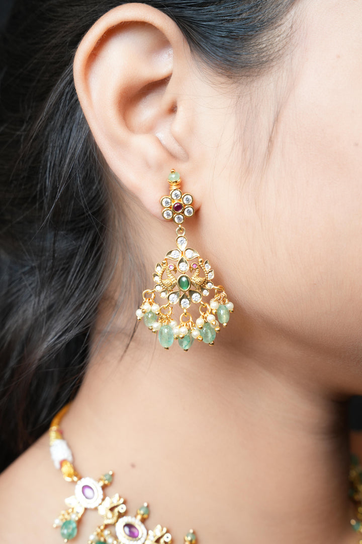 ISHNA Rajrani Kundan  Necklace Set