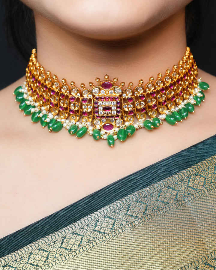 ISHNA Manjari Kundan Choker Set