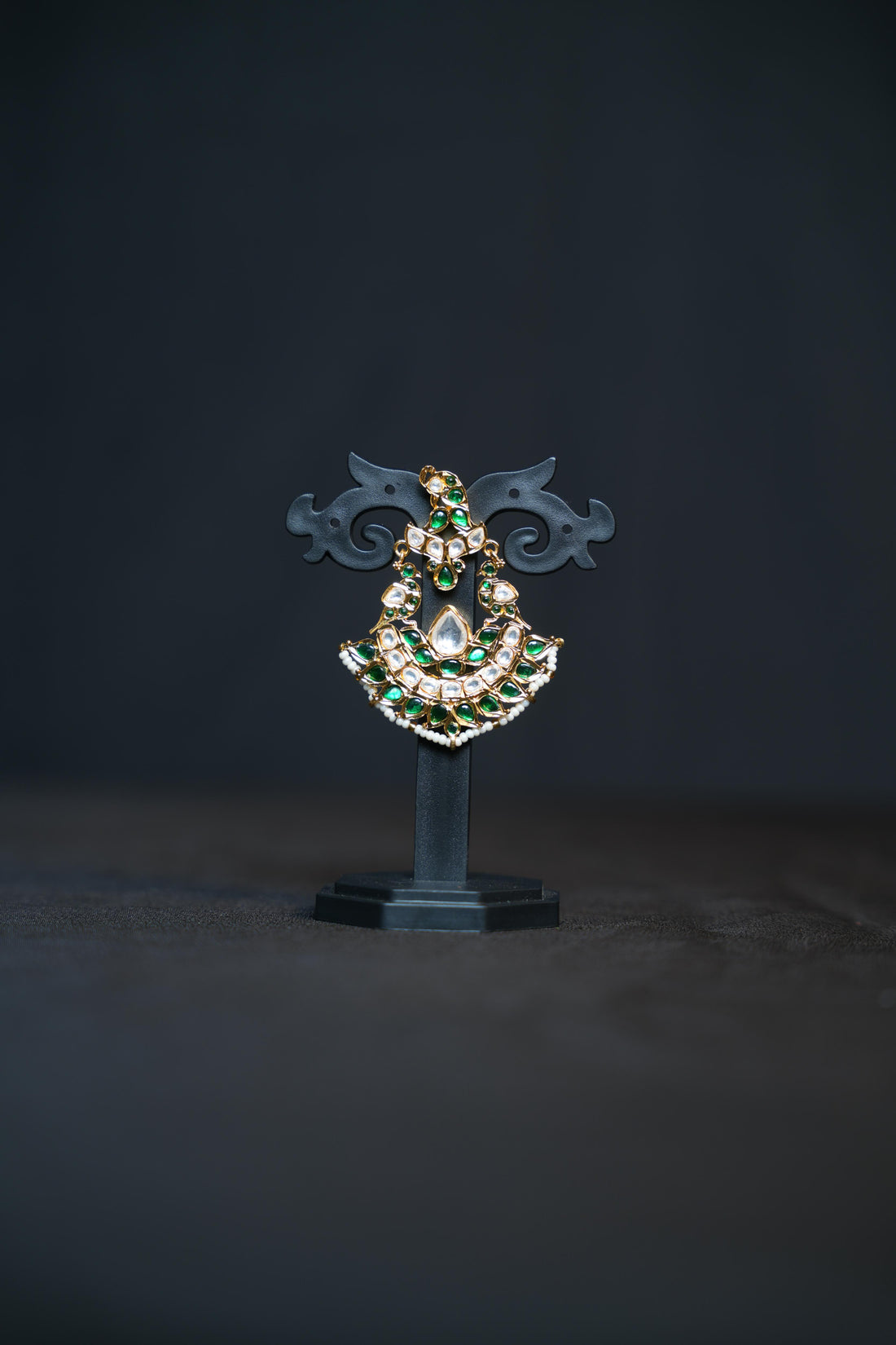 Mughal Kundan Chandbali Earrings