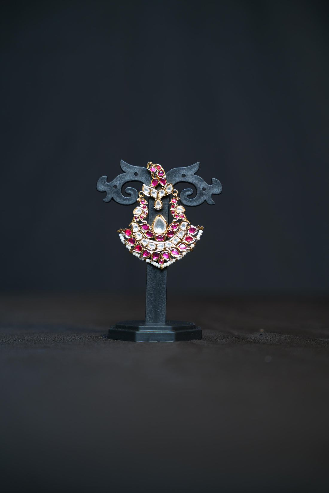 Mughal Kundan Chandbali Earrings