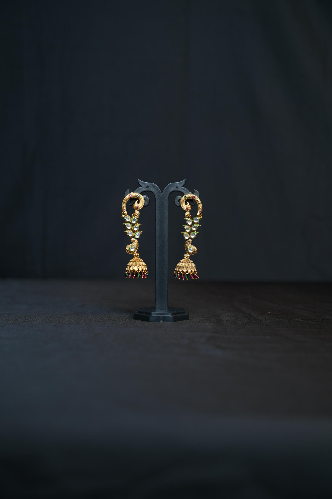 Swarana Peacock Jhumkas