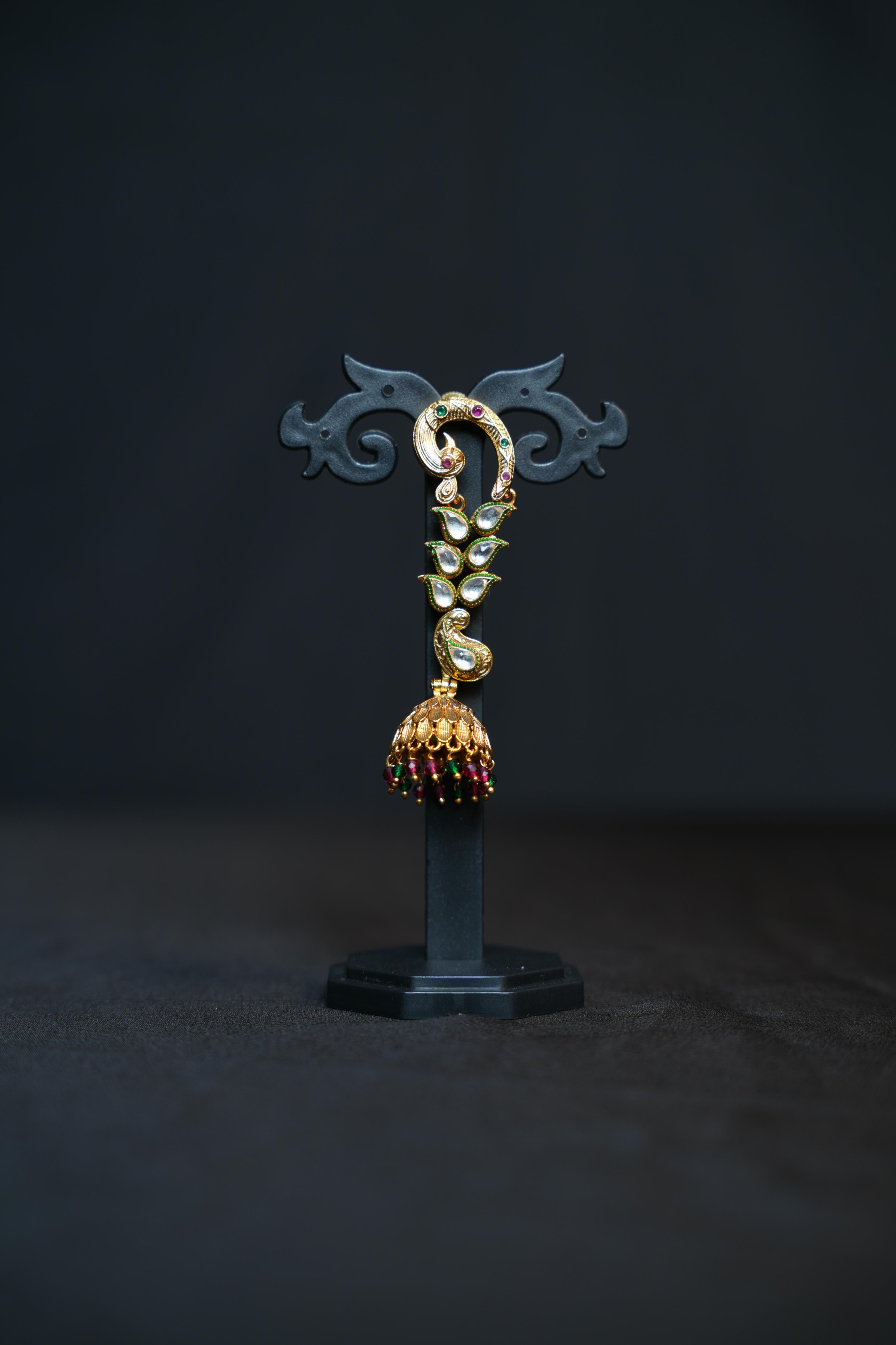 Swarana Peacock Jhumkas