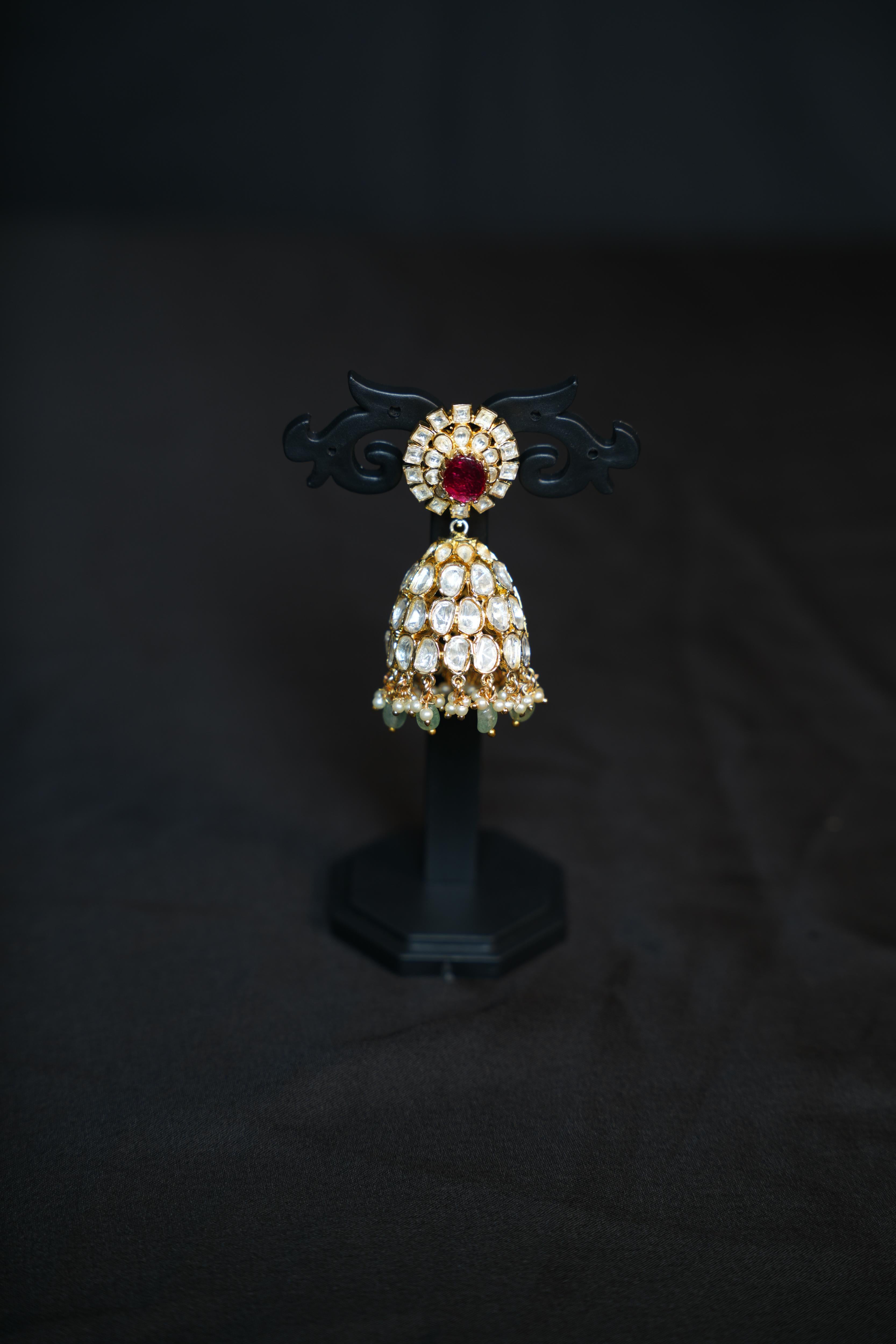Heritage Regal Polki Jhumkas