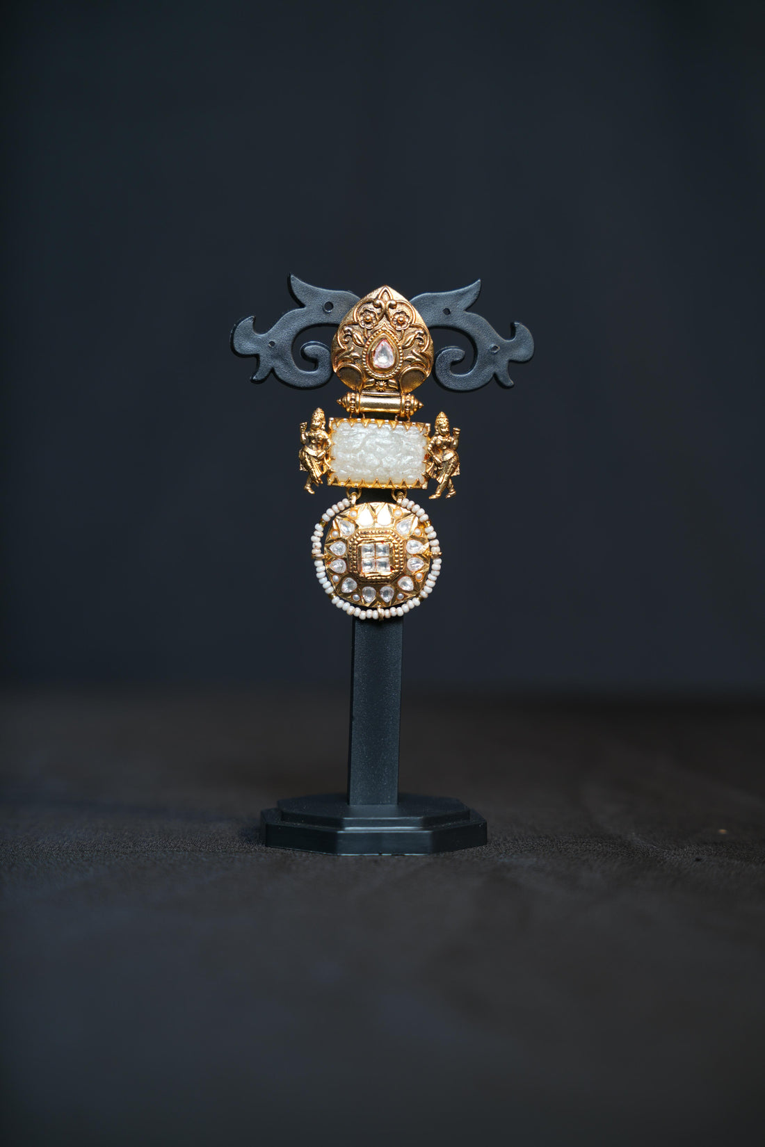 Antique Gold Lakshmi Temple Earrings