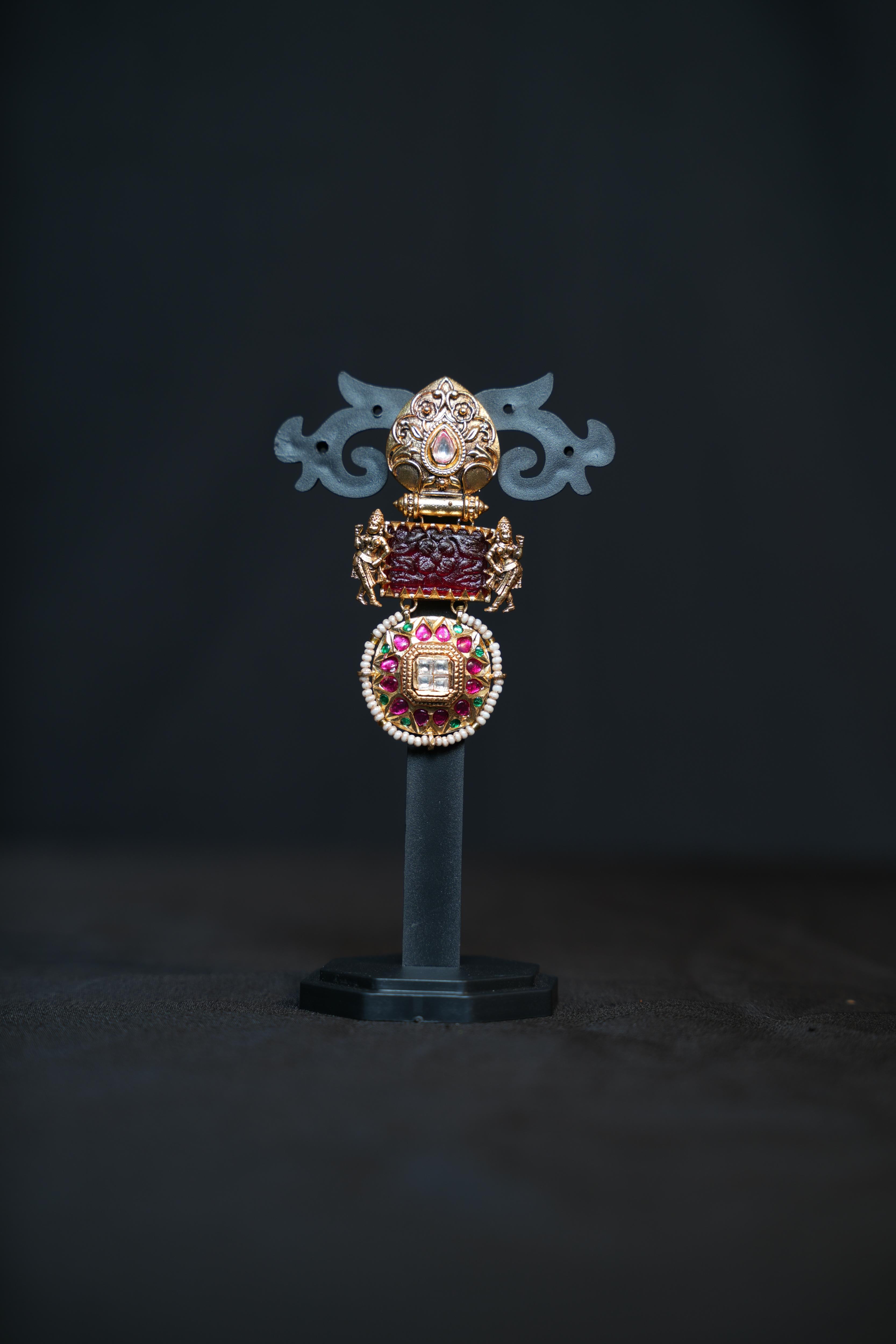 Antique Gold Lakshmi Temple Earrings