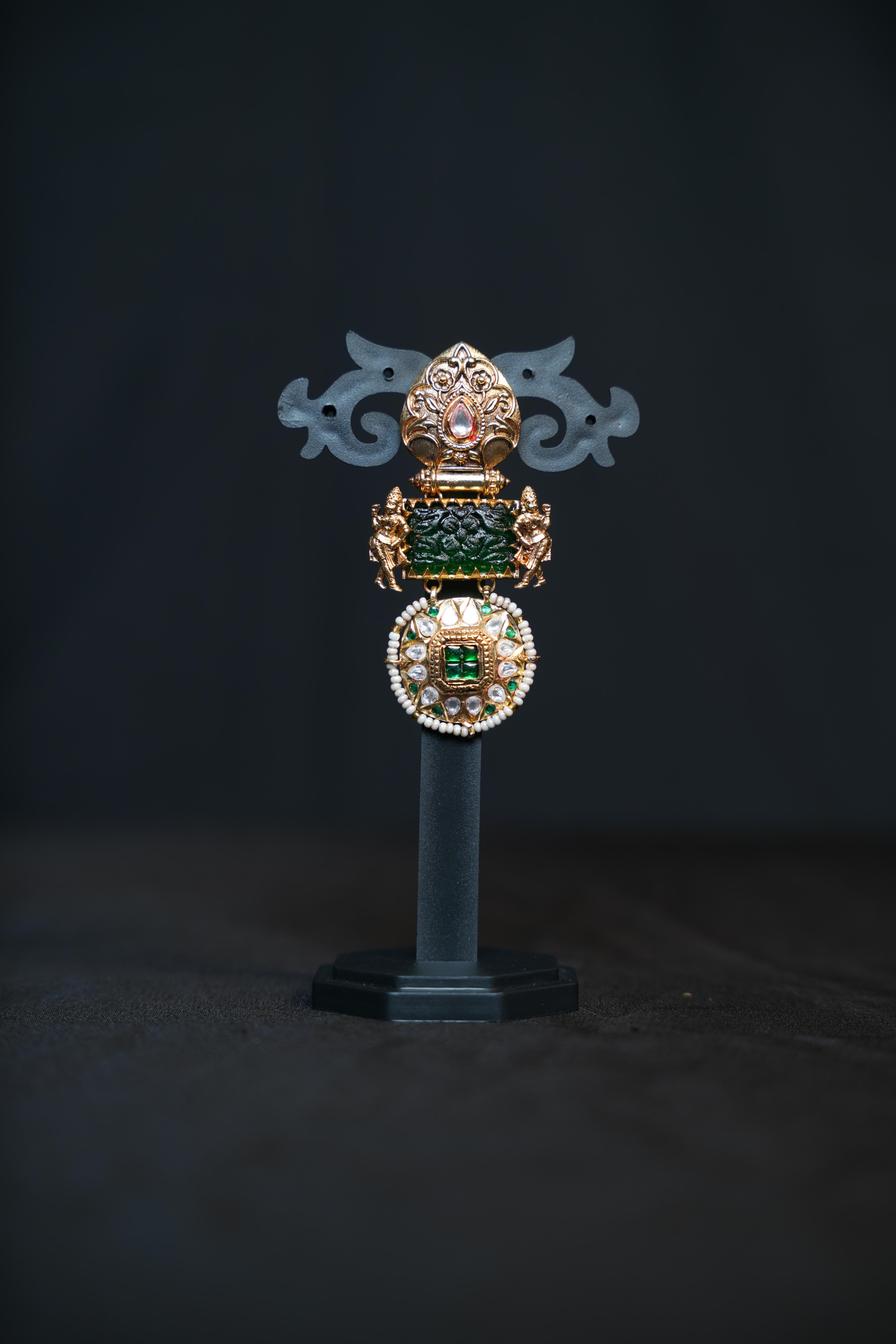 Antique Gold Lakshmi Temple Earrings