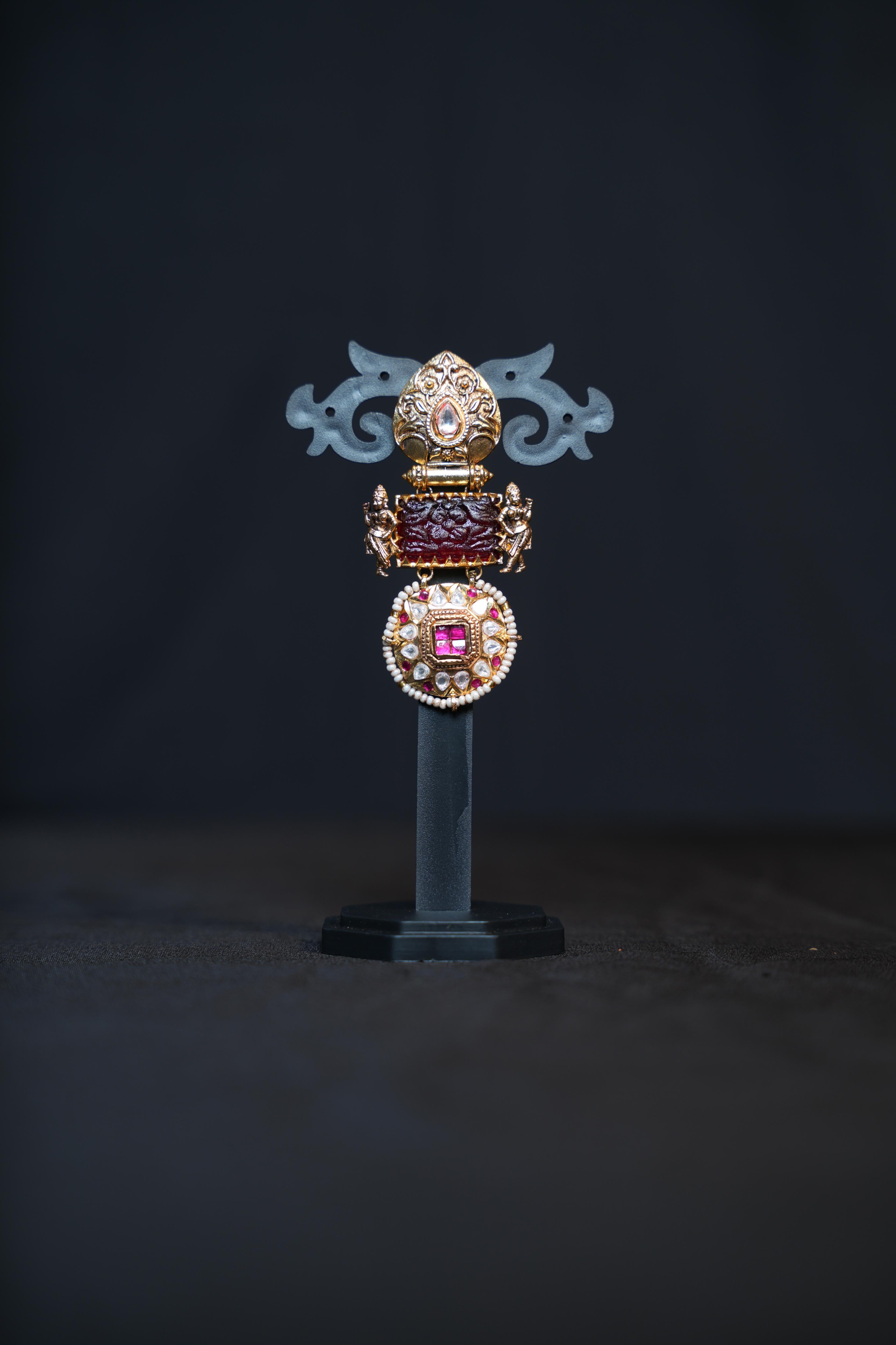 Antique Gold Lakshmi Temple Earrings