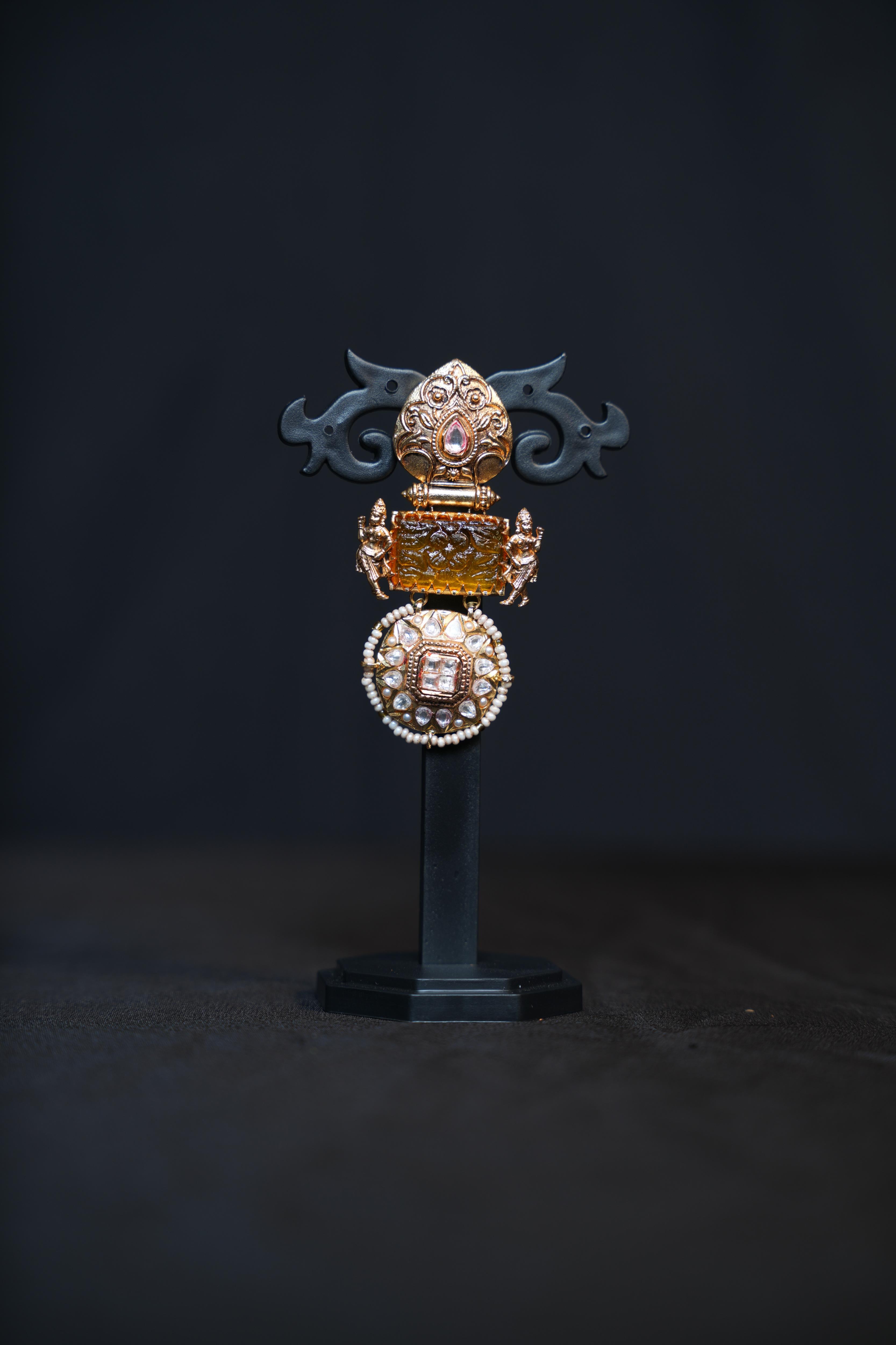 Antique Gold Lakshmi Temple Earrings