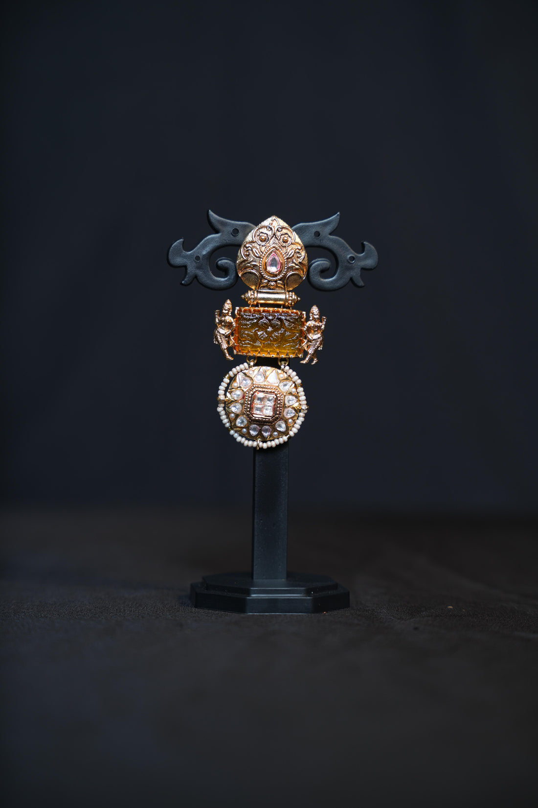 Antique Gold Lakshmi Temple Earrings